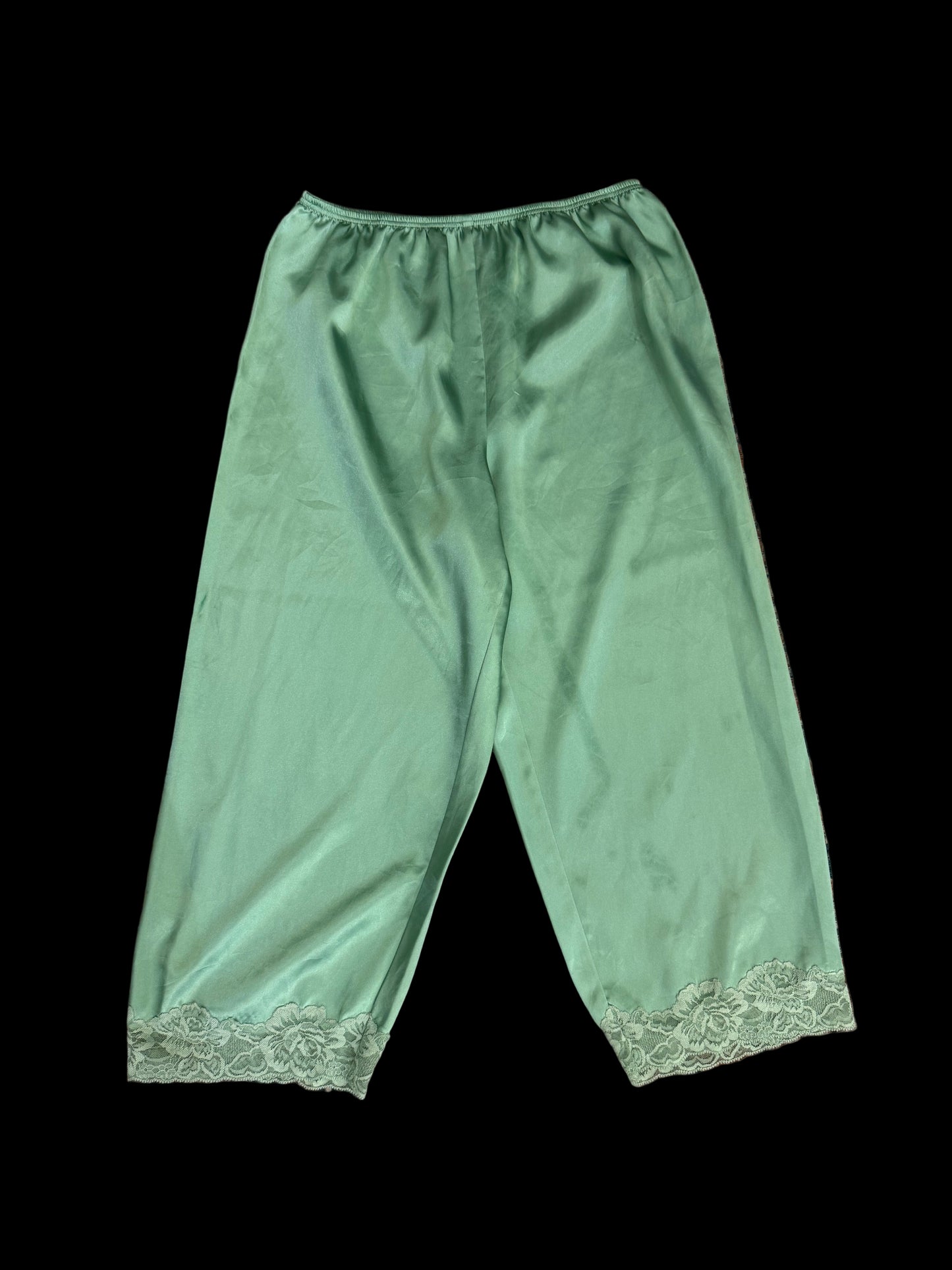 Morgan taylor satin flowy lace slip pants Bottoms