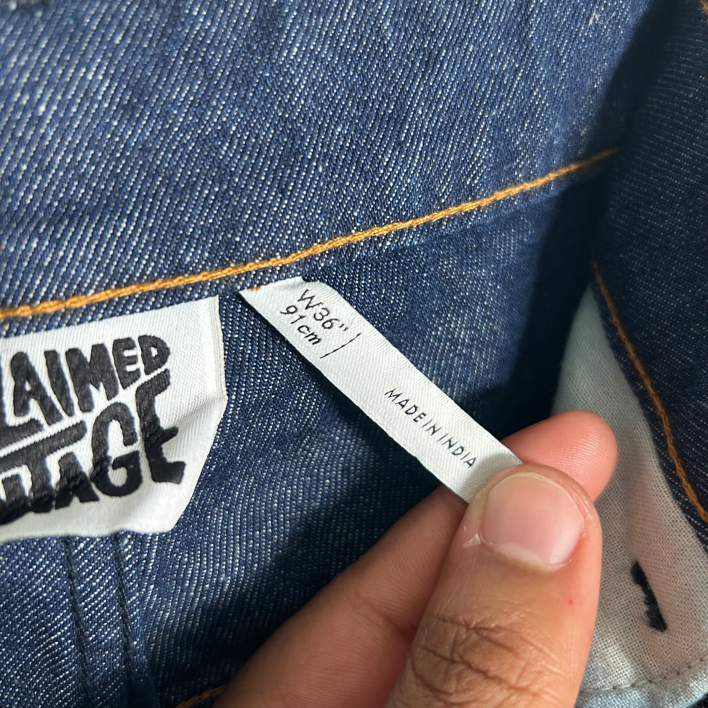 Reclaimed Vintage inside-out denim jeans Bottoms