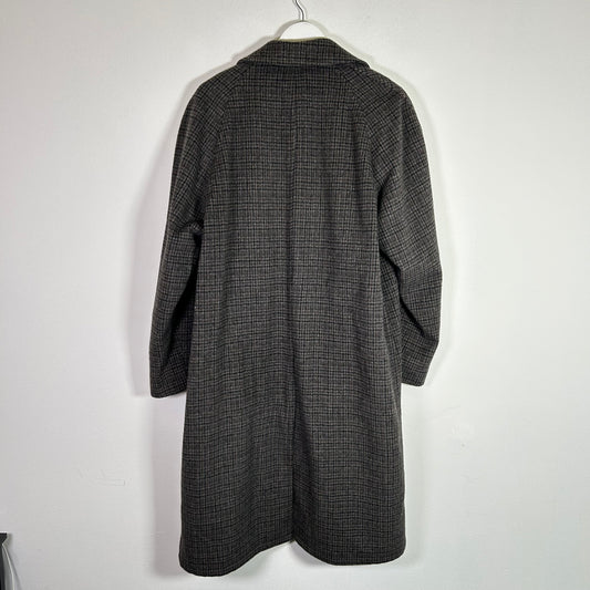 alligator weather style plaid wool trench coat Outerwear