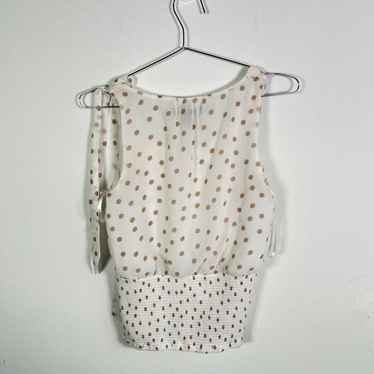 White House black market polka dot tank Tops