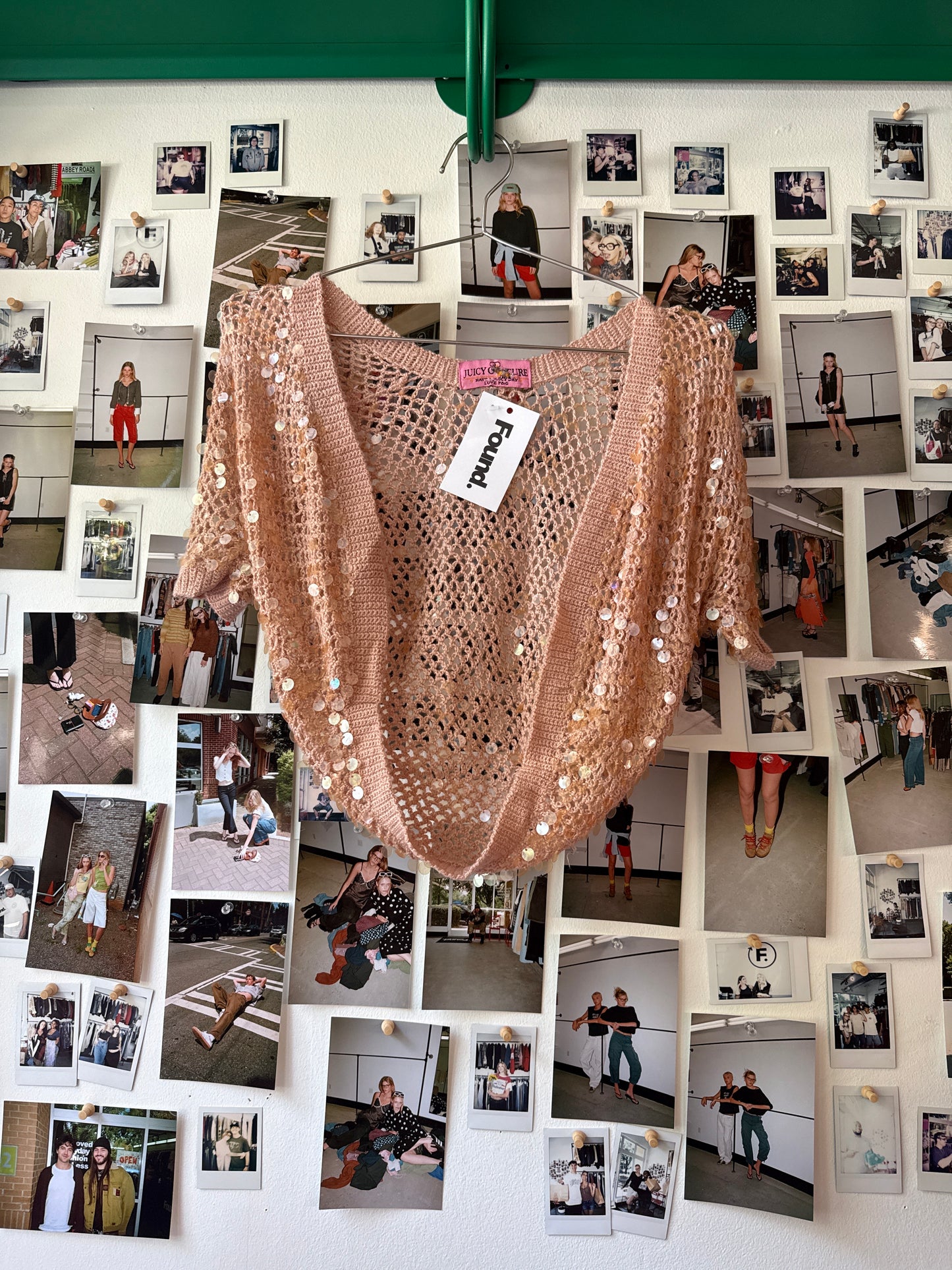 Juicy Couture knit sequin shawl Tops
