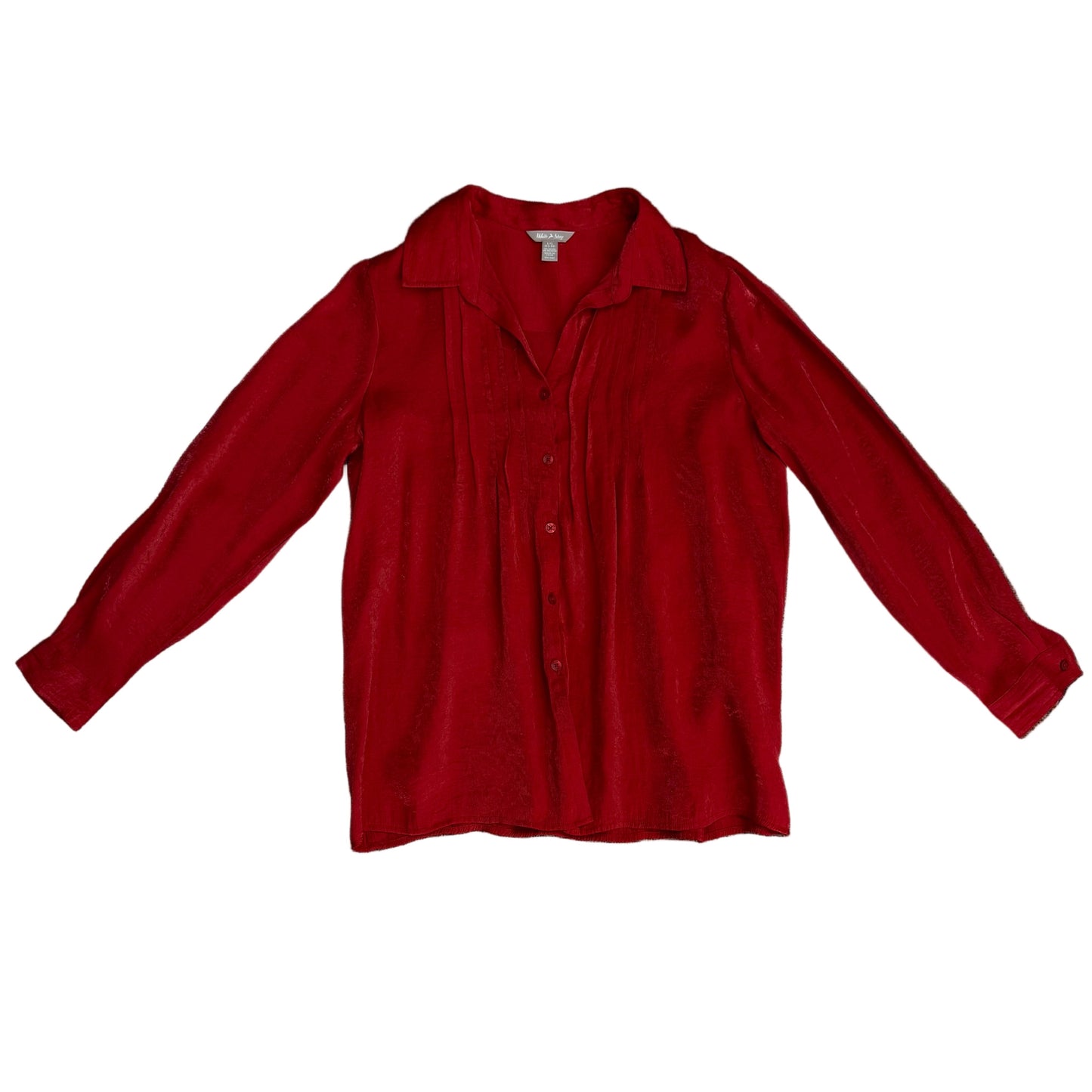 white stag tuxedo button-up Tops