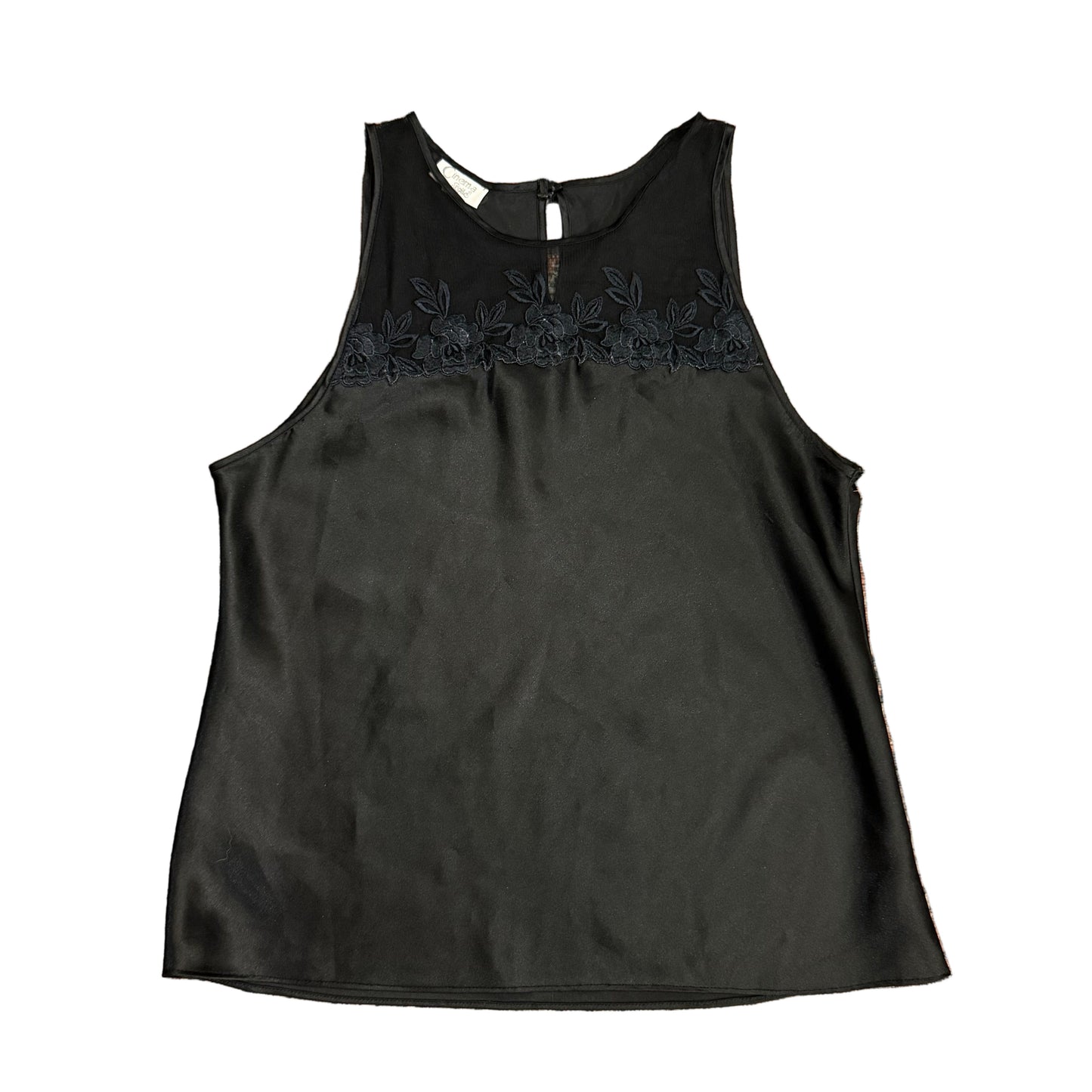 Cinema sleeveless mesh satin blouse Tops