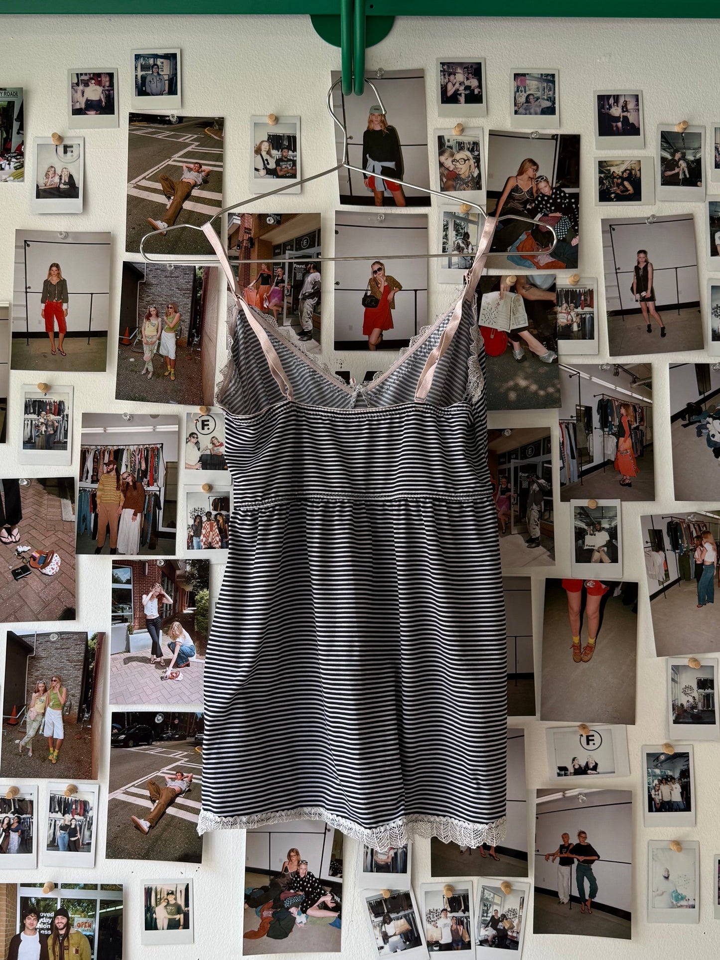 Marilyn monroe striped slip tank Tops