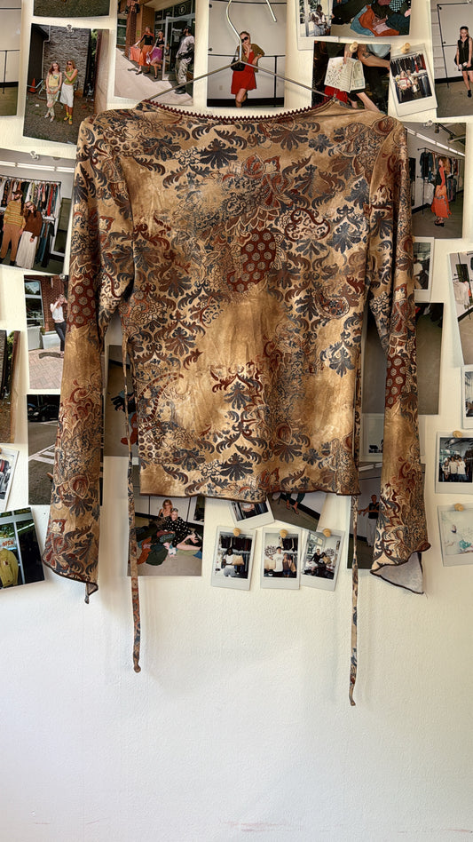 self esteem pattern blouse Tops