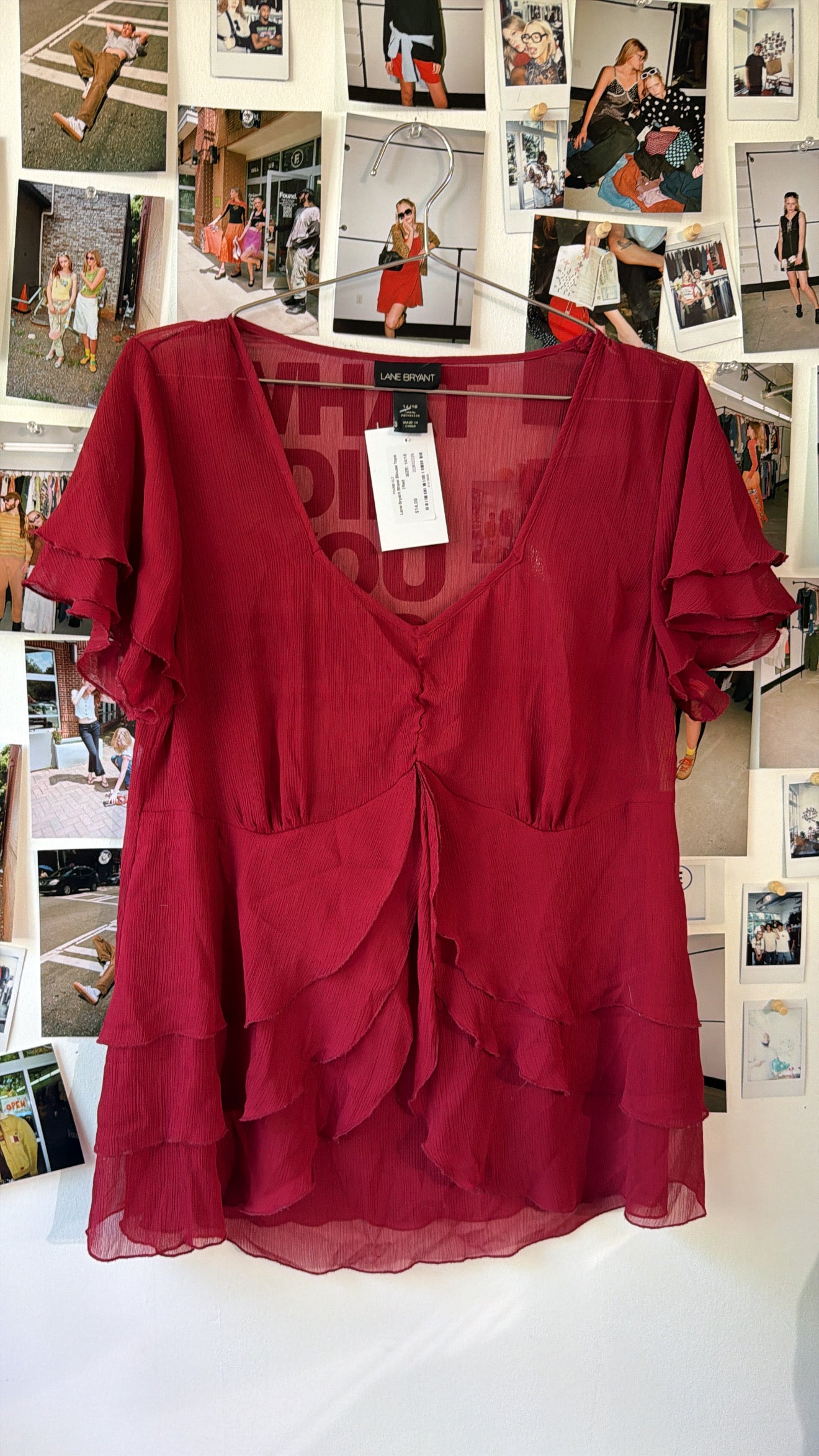 Lane Bryant Sheer Blouse Tops