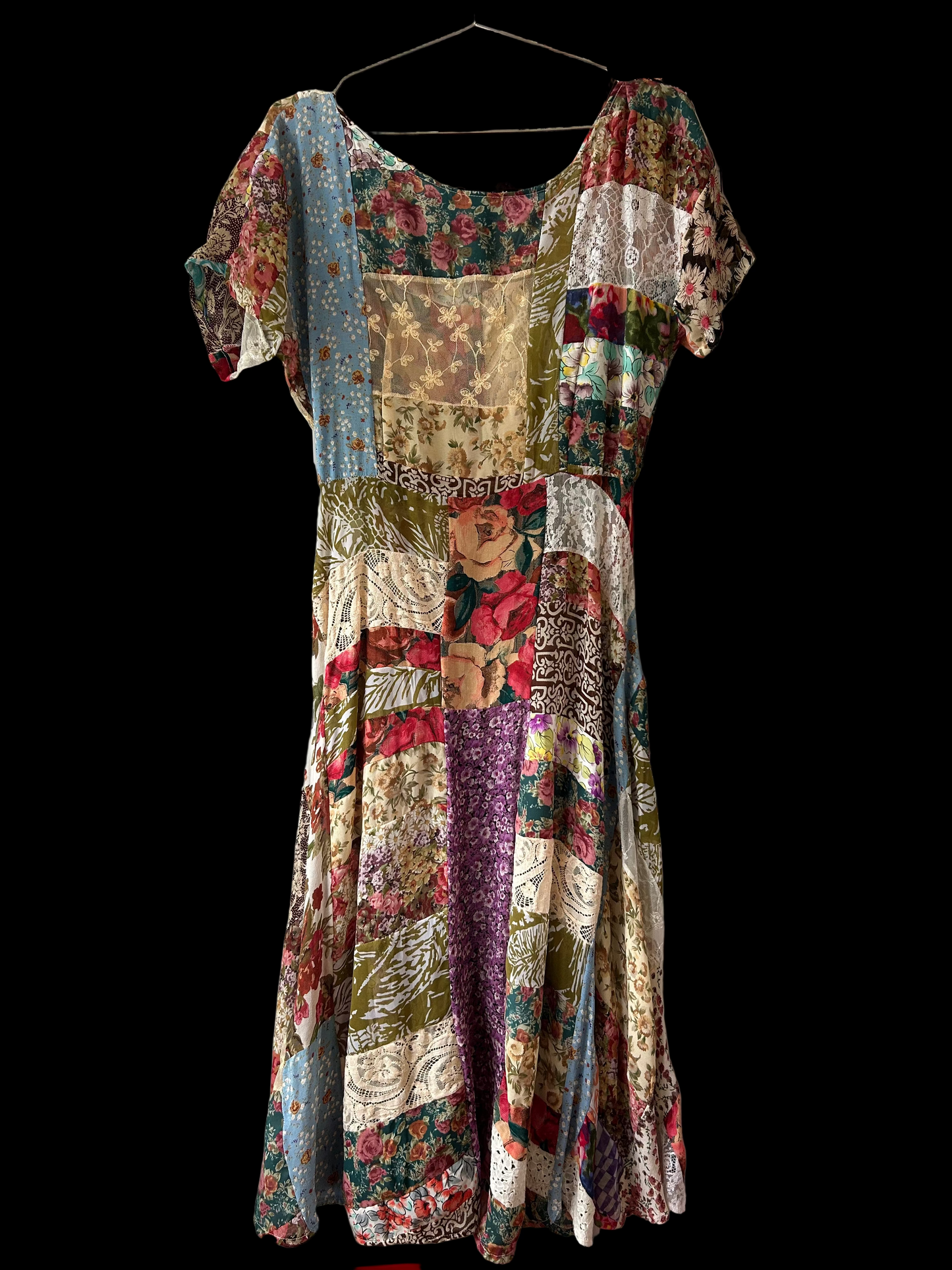 neo romantic patchwork maxi dress Dresses