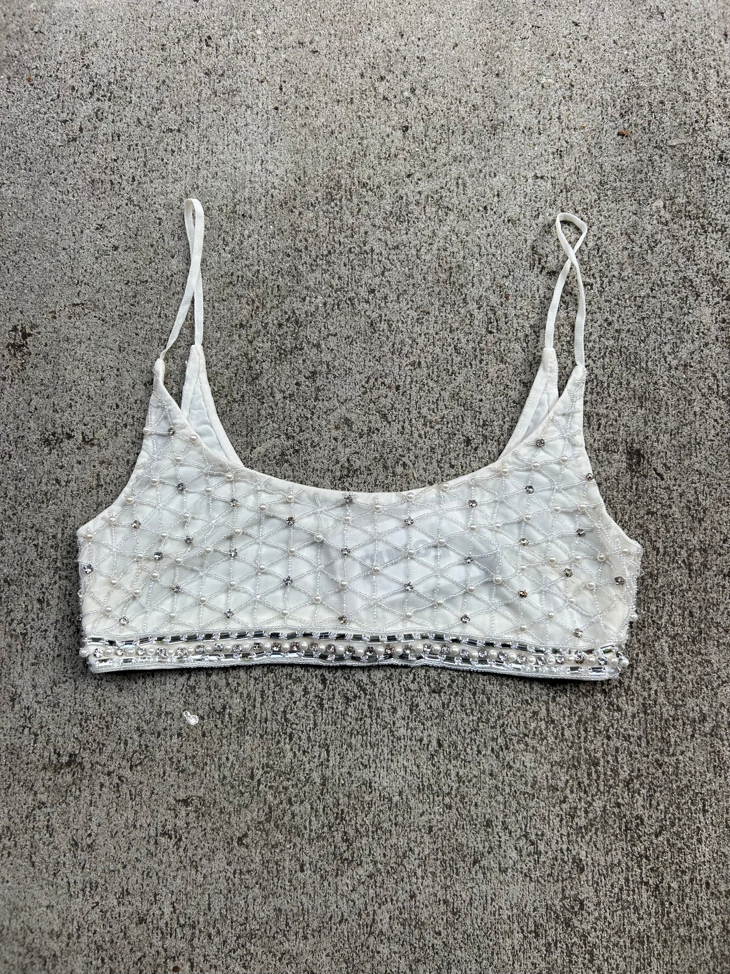 Retrofete embellished beaded croptop Tops