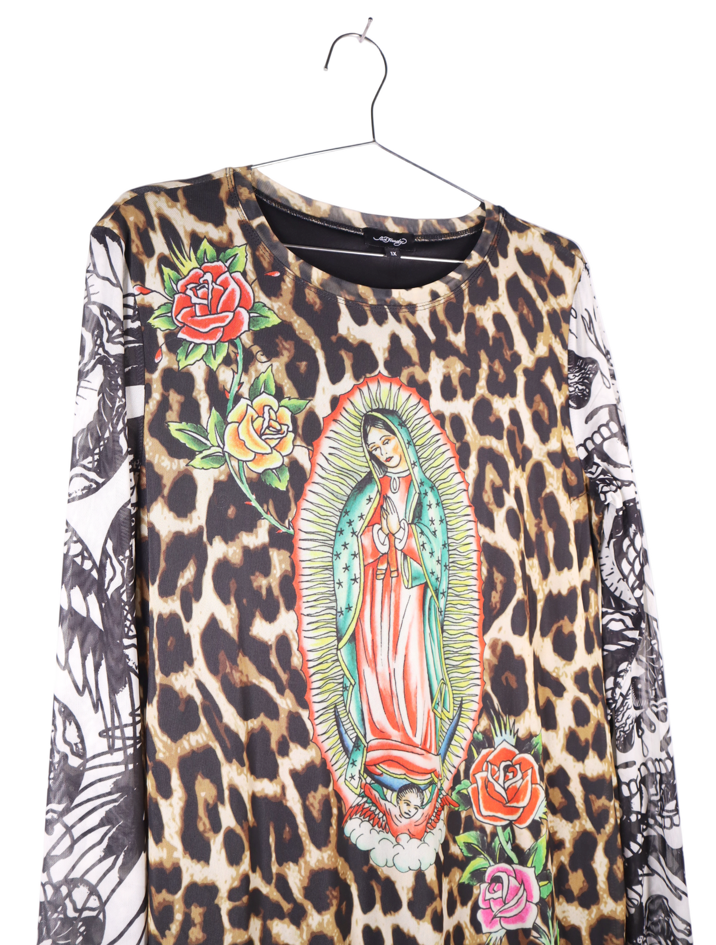 Ed Hardy Patterned Graphic Dress Dresses