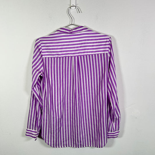 Express striped ls button-up Tops