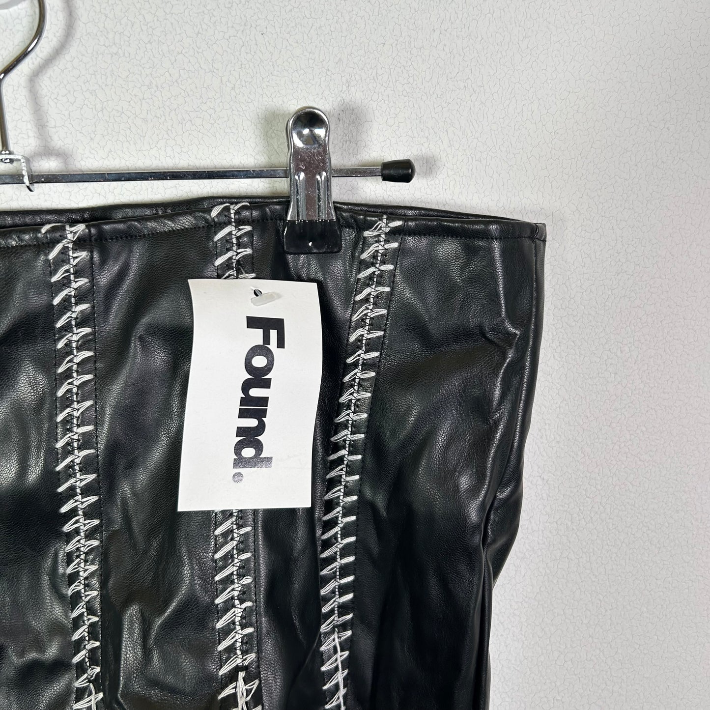 ego pleather stitched mini skirt  Skirt
