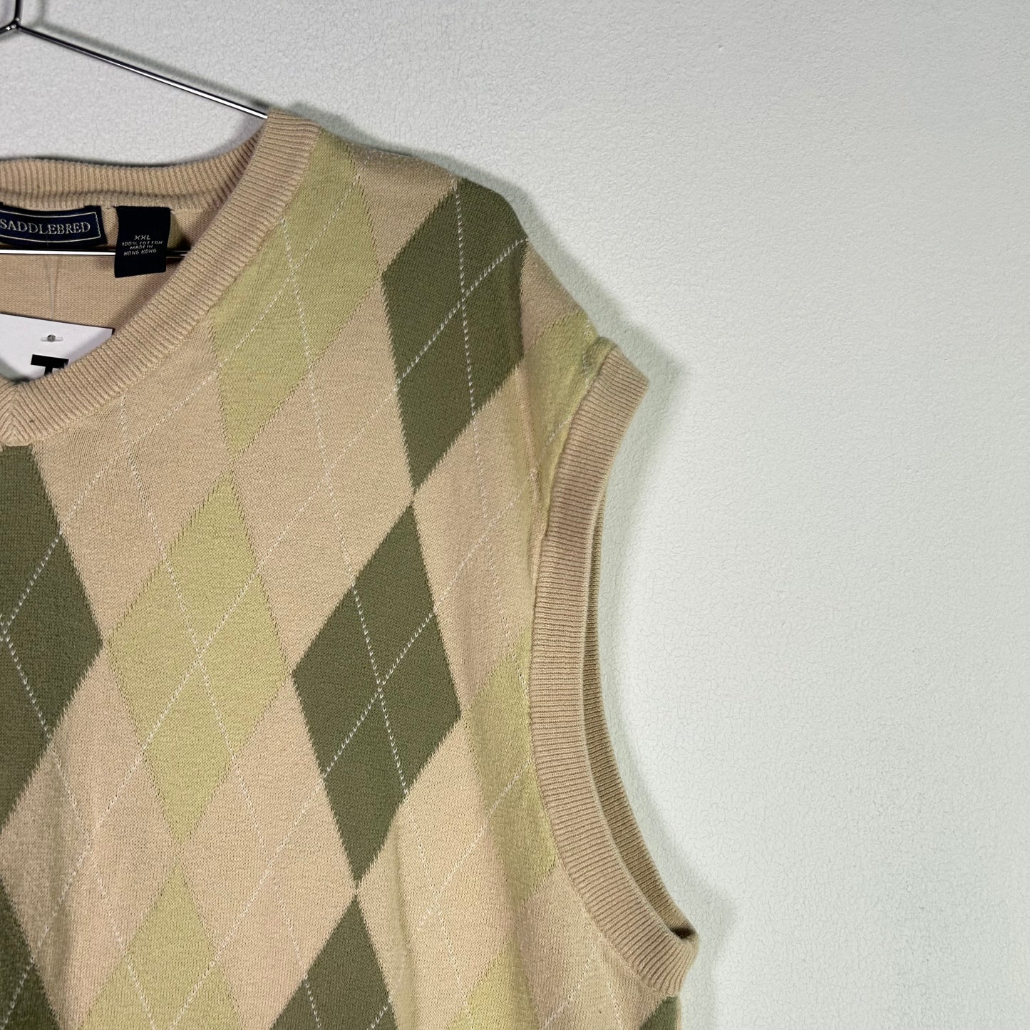 saddlebred Argyle knit vest  Tops