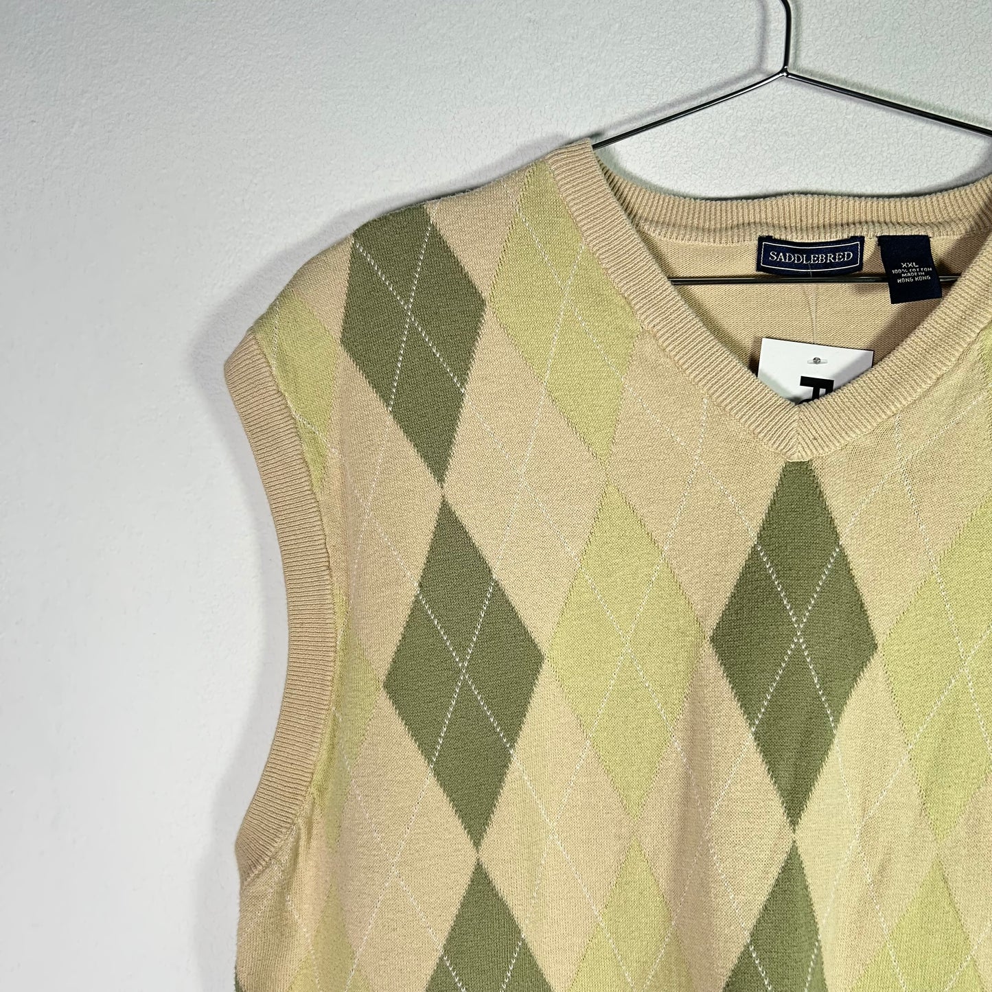 saddlebred Argyle knit vest  Tops