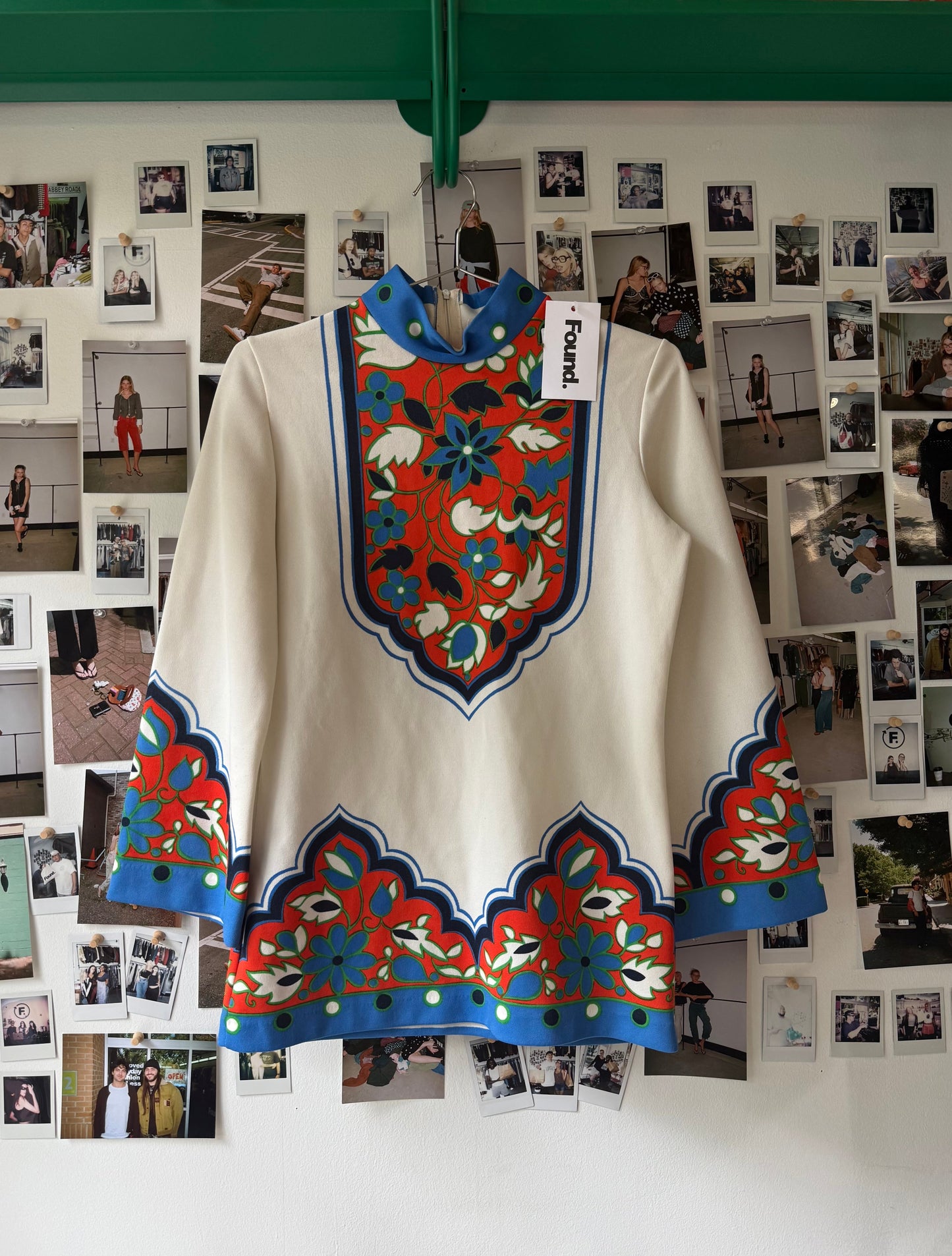 trissy  patterned vintage longsleeve blouse Tops