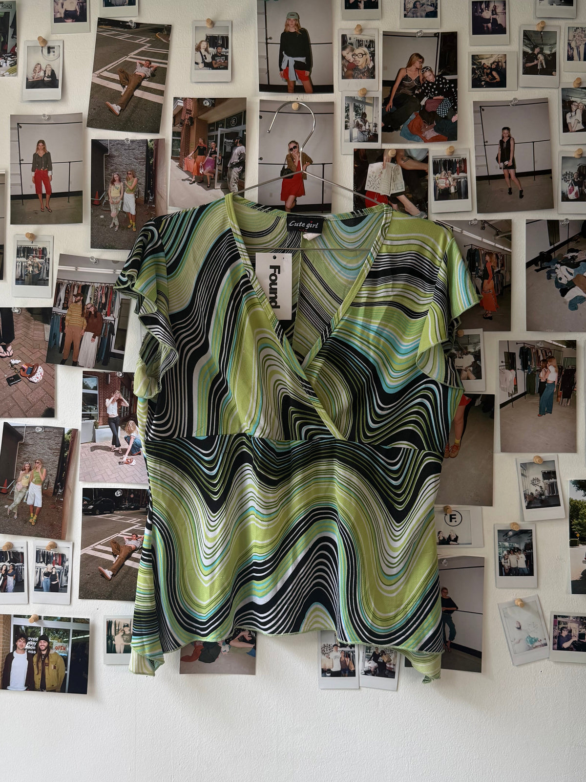 cute girl pattern ss top Tops