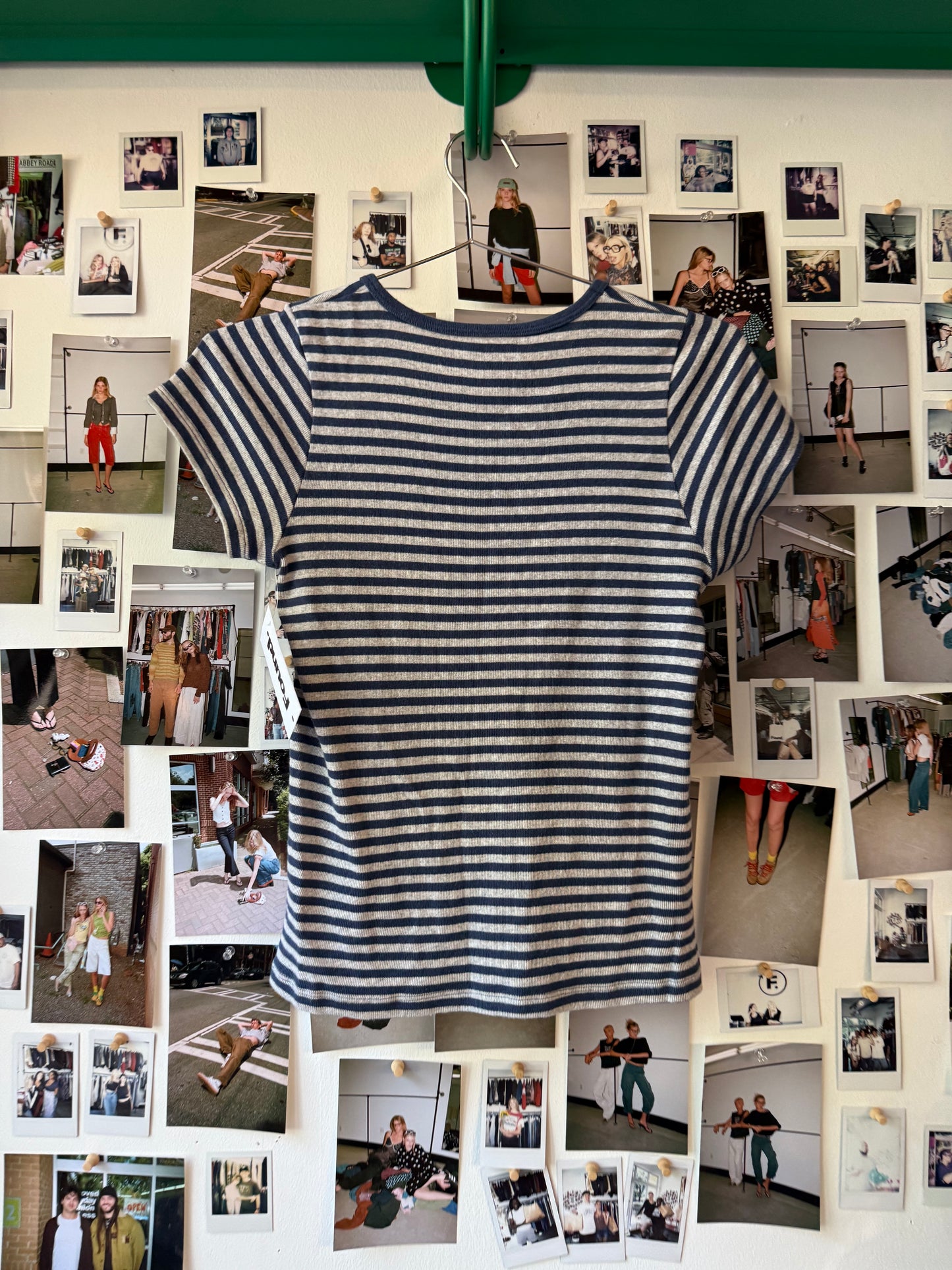 Brandy Melville Striped Short Sleeve Tops