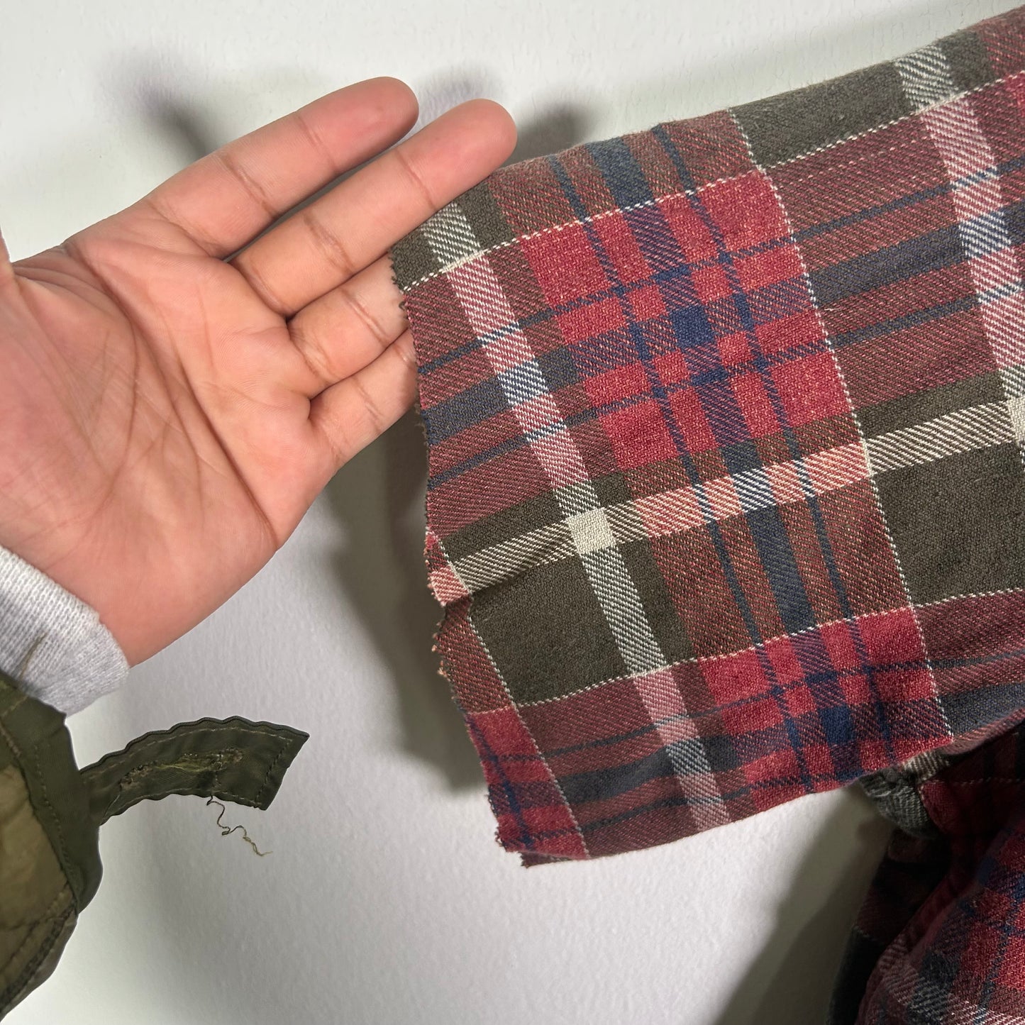Nautica plaid flannel cut-off Tops