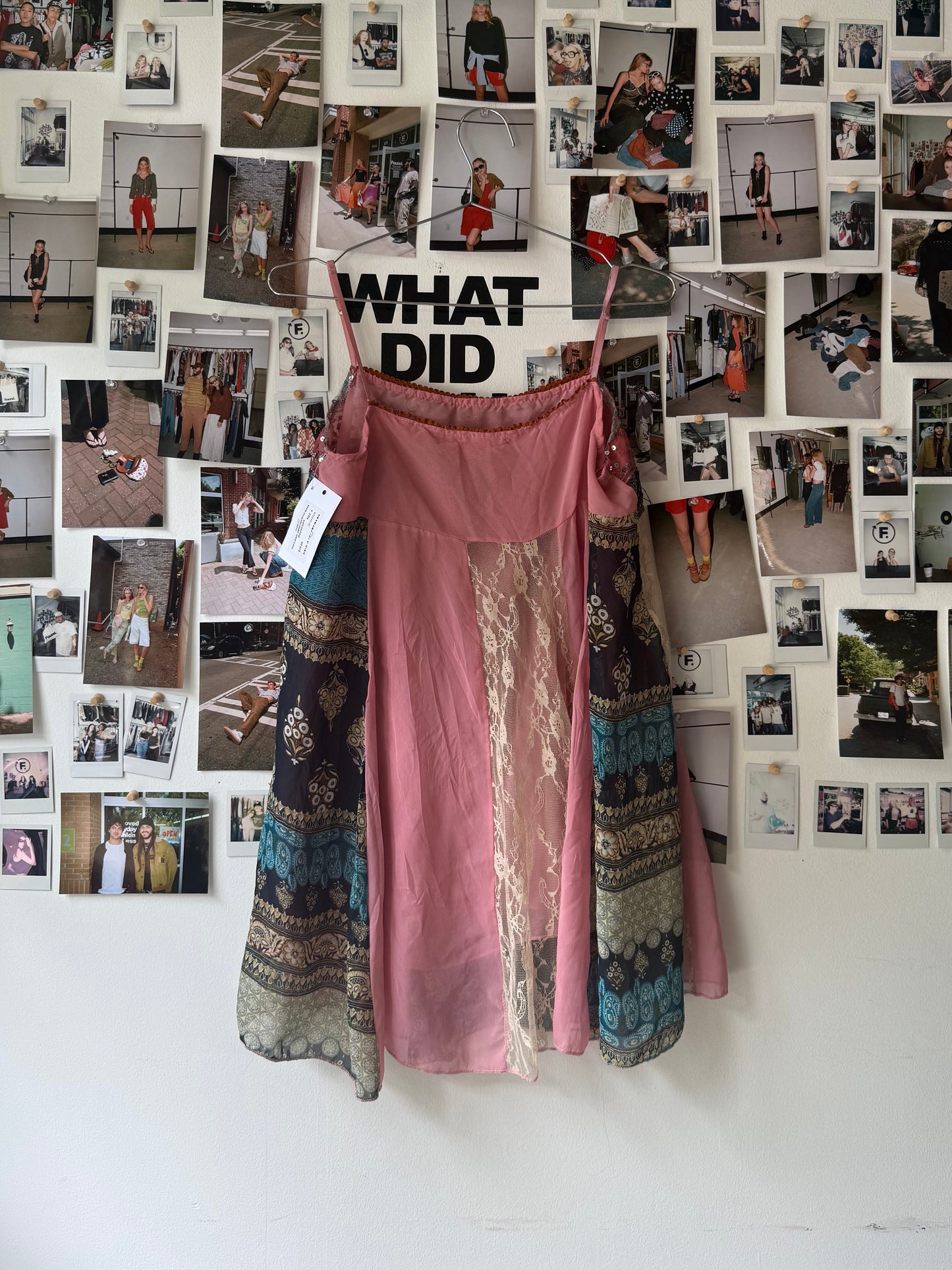 she's sheer  patterned short dress Dresses