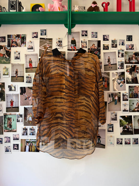 Working Girl Sheer Tiger Tops