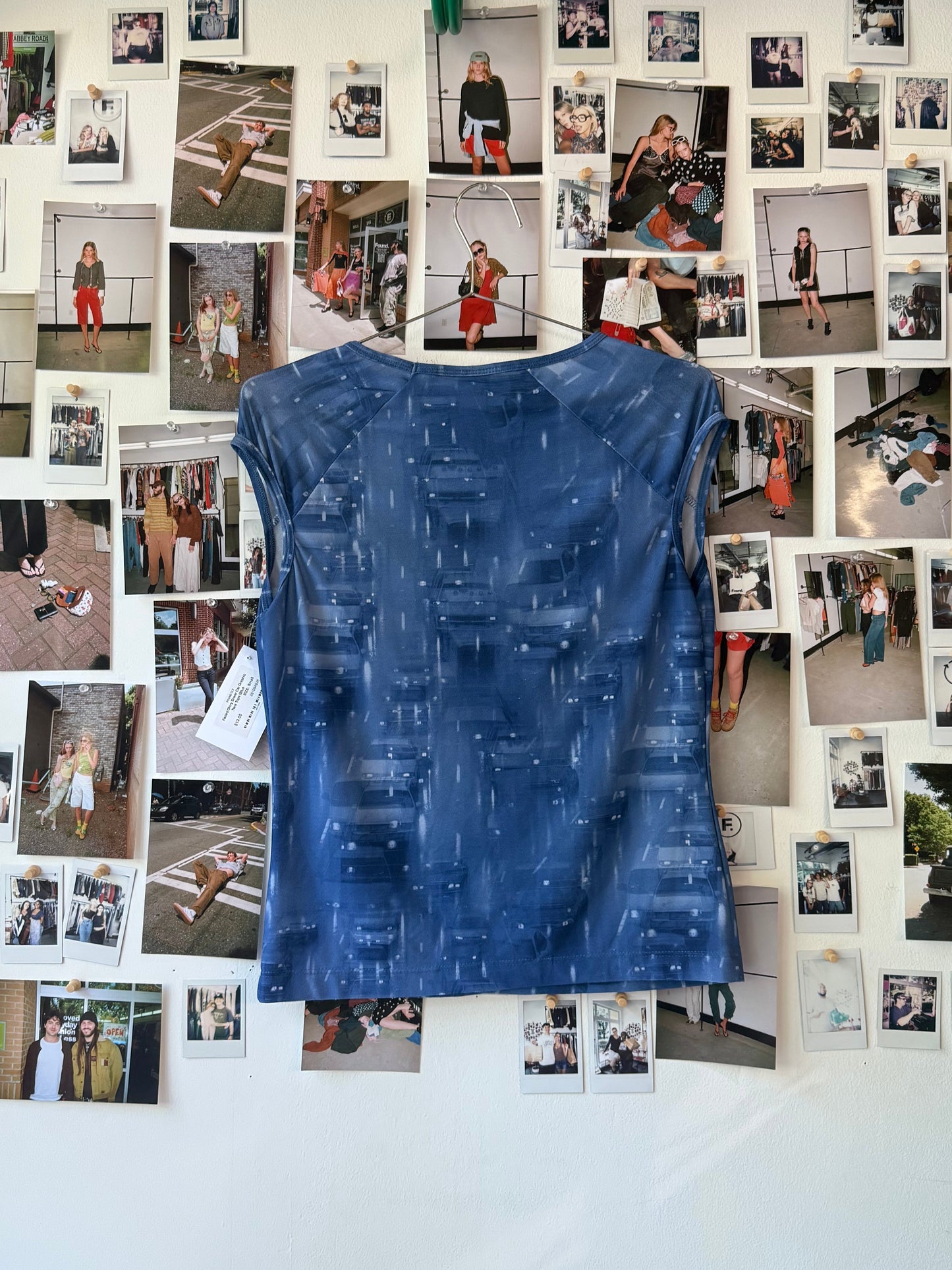 Faded Glory Sheer Car Graphic Tank Tops