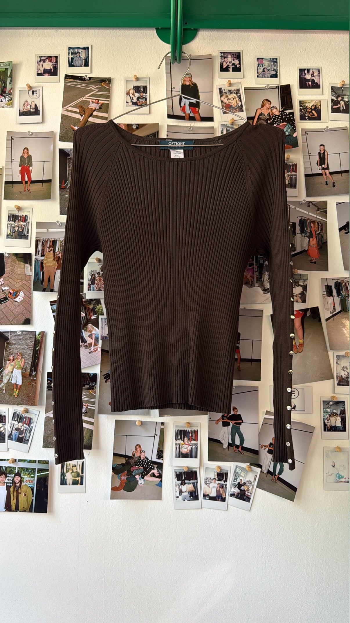 options  ribbed ls top  Tops