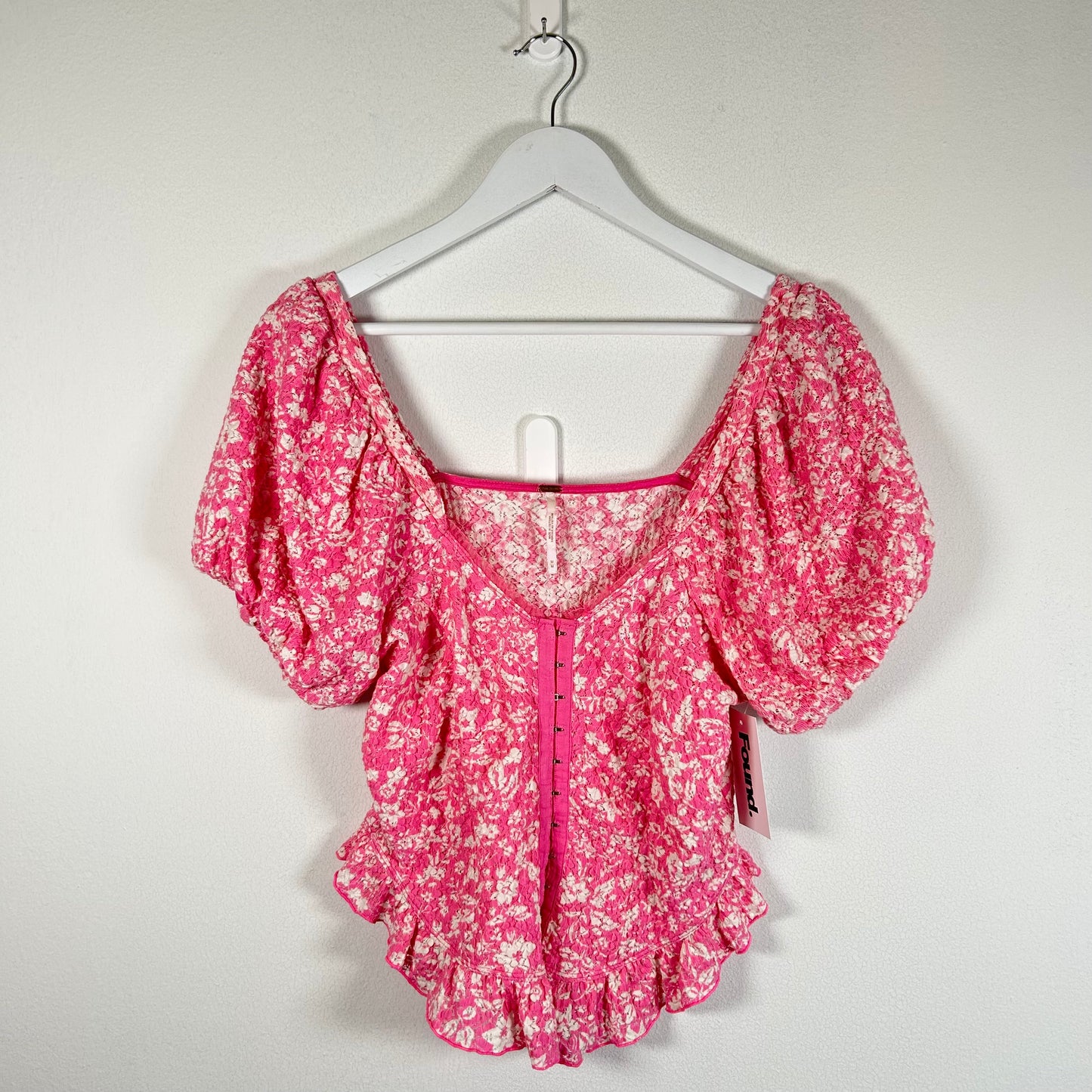 Free People floral ss blouse Tops