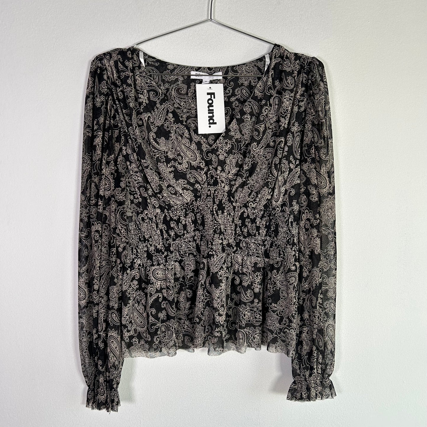 DR 2  sheer paisley blouse Tops