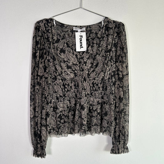 DR 2  sheer paisley blouse Tops