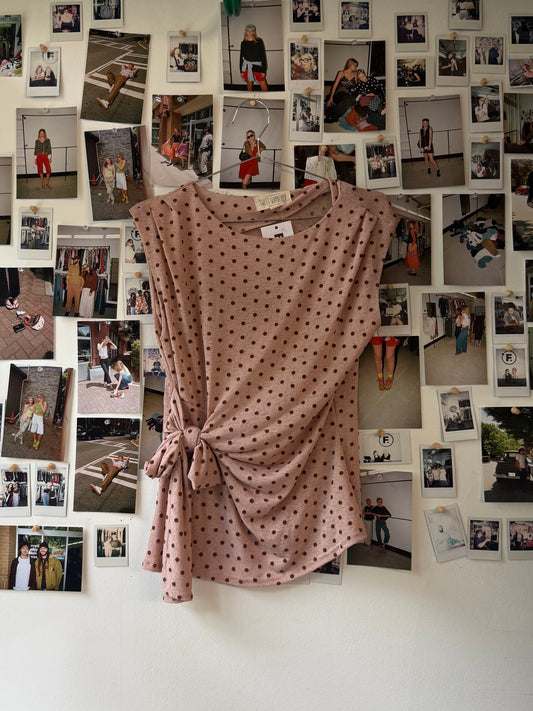 Sweet Wanderer  polka dot blouse  Tops