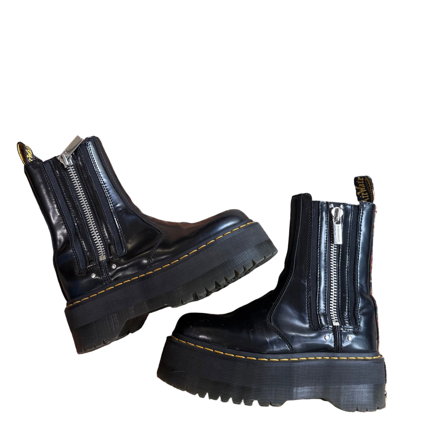 dr. martin platform zip-up boots Footwear