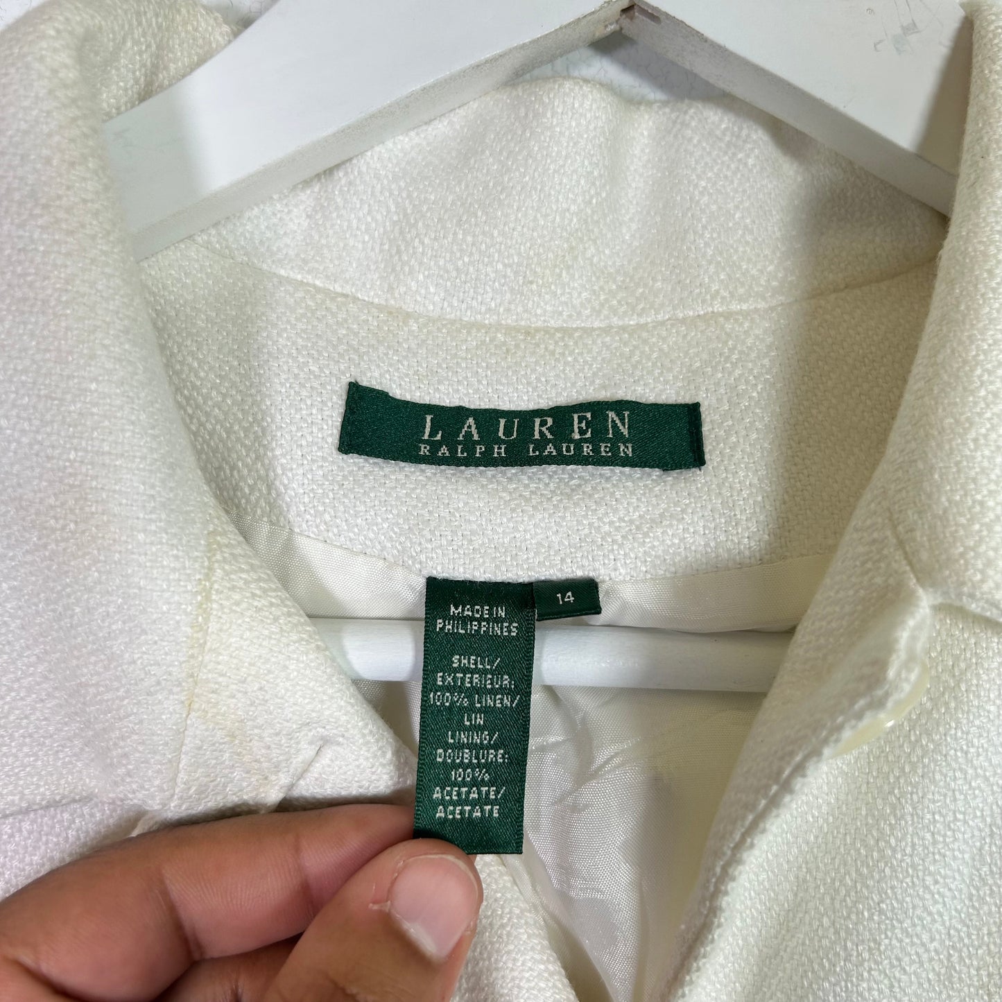 ralph lauren 100% linen blazer Tops