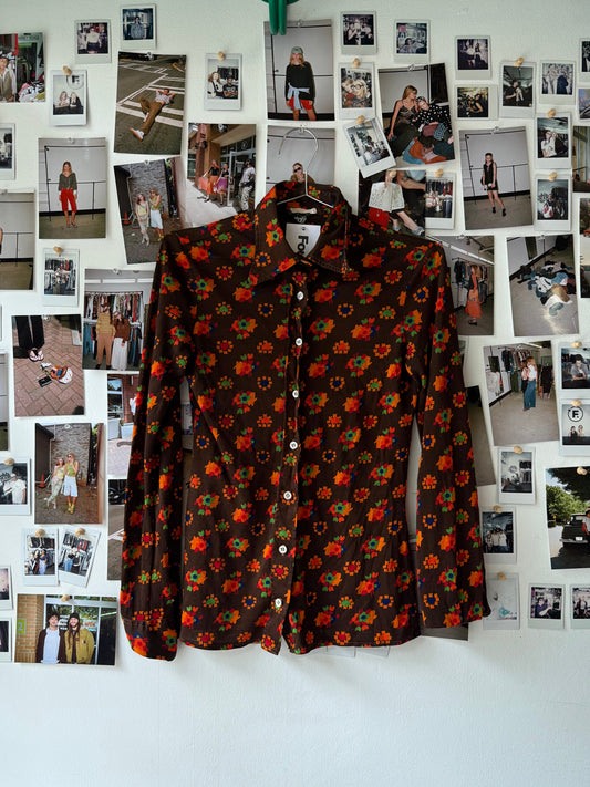 edi  pattern button up  Tops