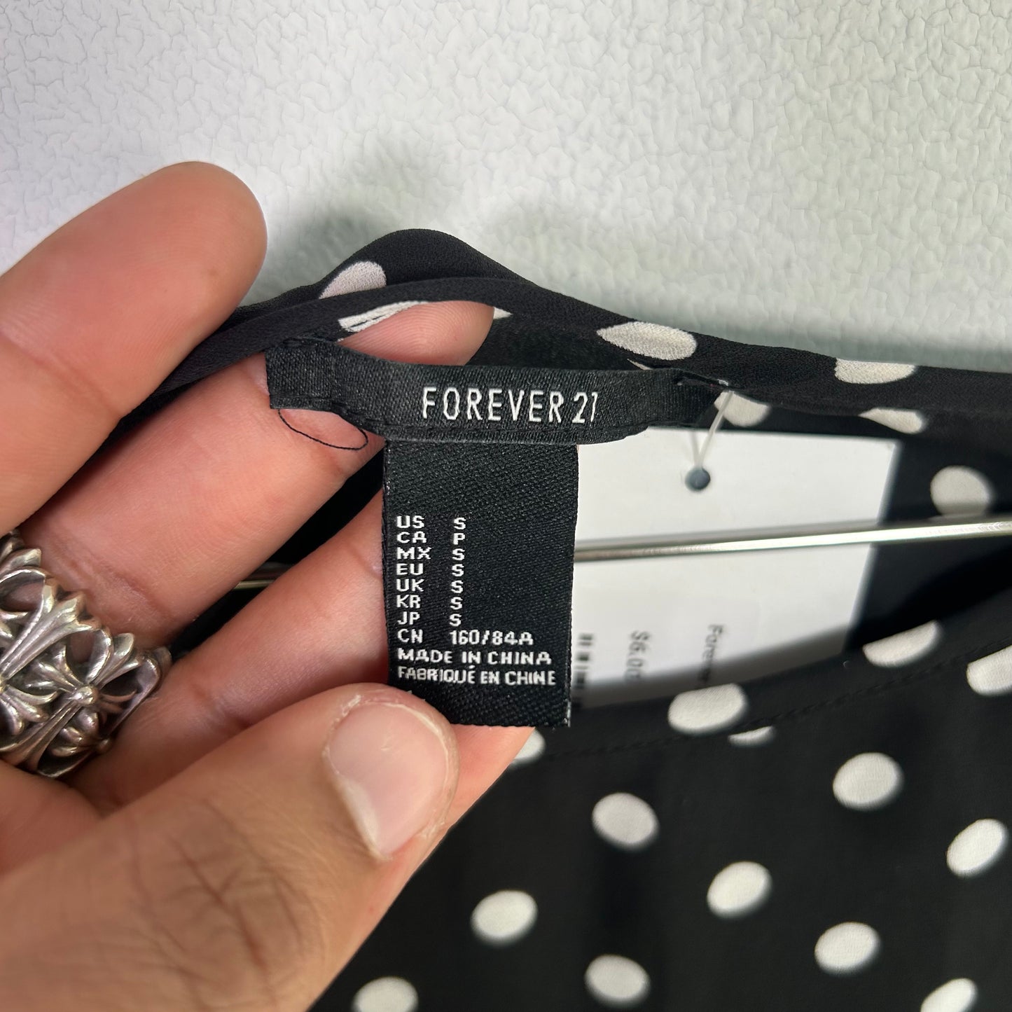 Forever 21 Polka dot mesh blouse Tops