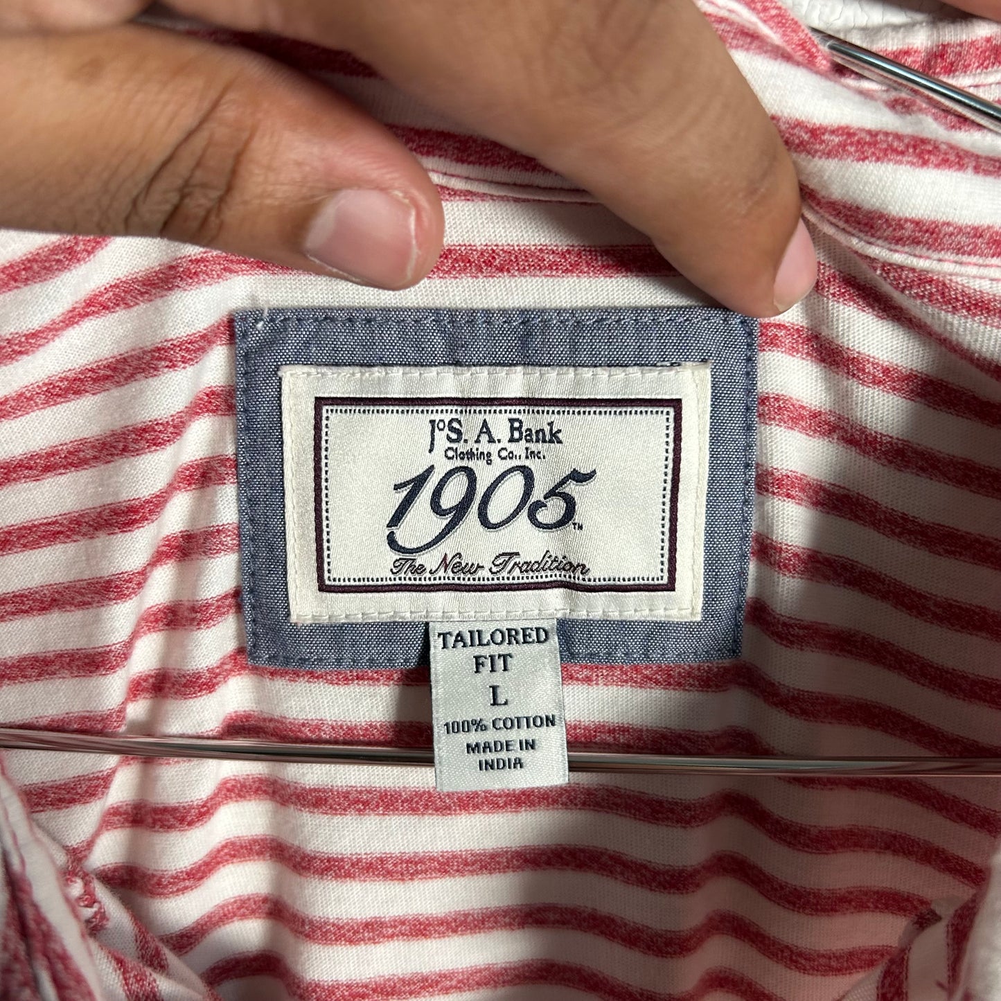 Jos A Bank striped ss polo shirt Tops