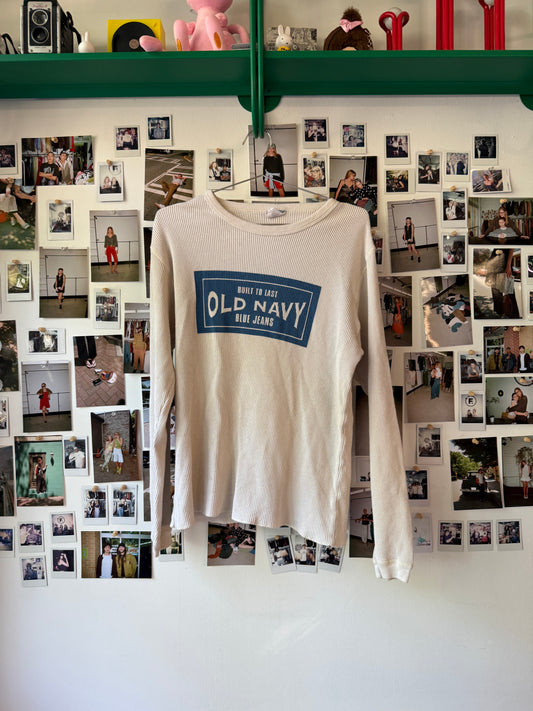 old navy  waffle ls top  Tops