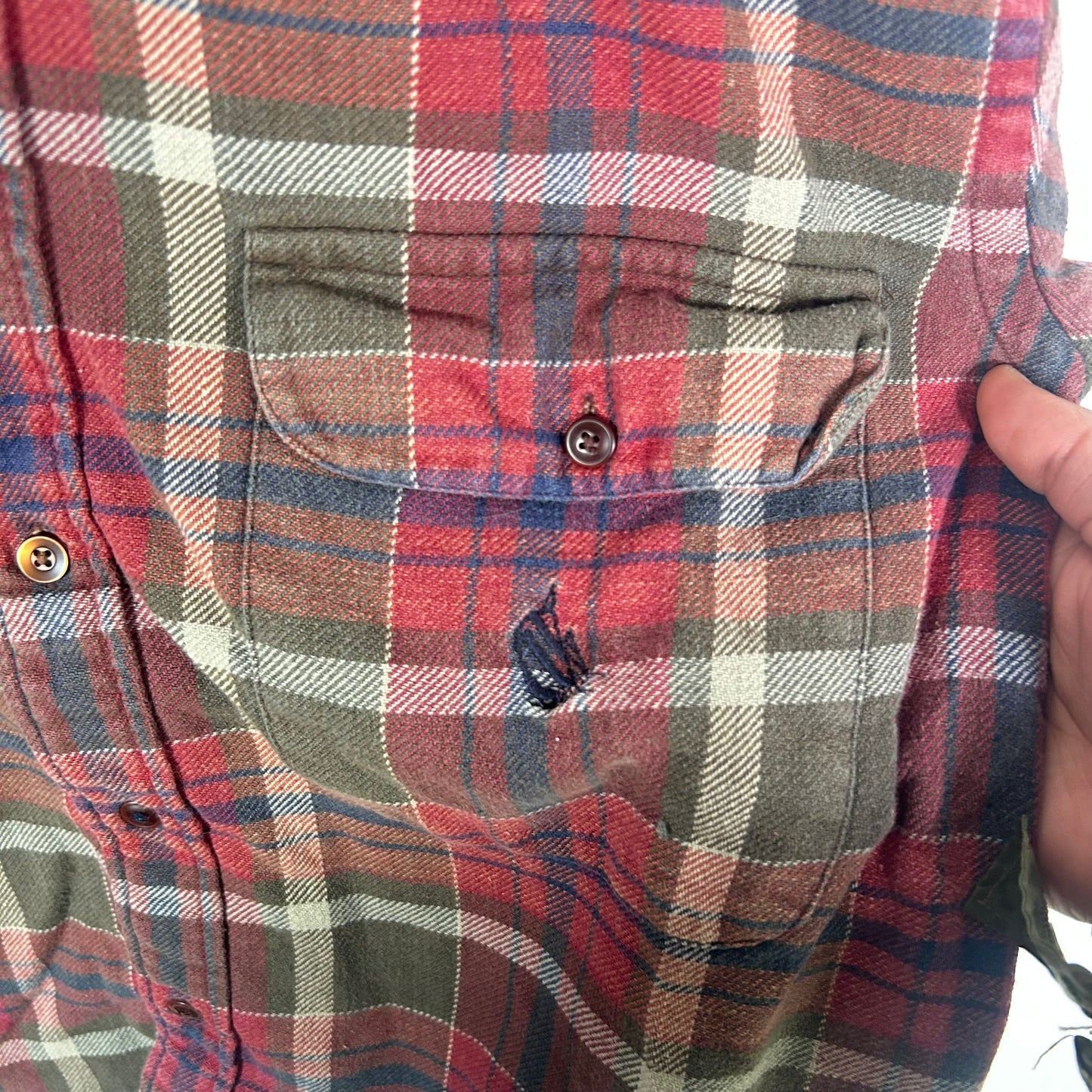 Nautica plaid flannel cut-off Tops