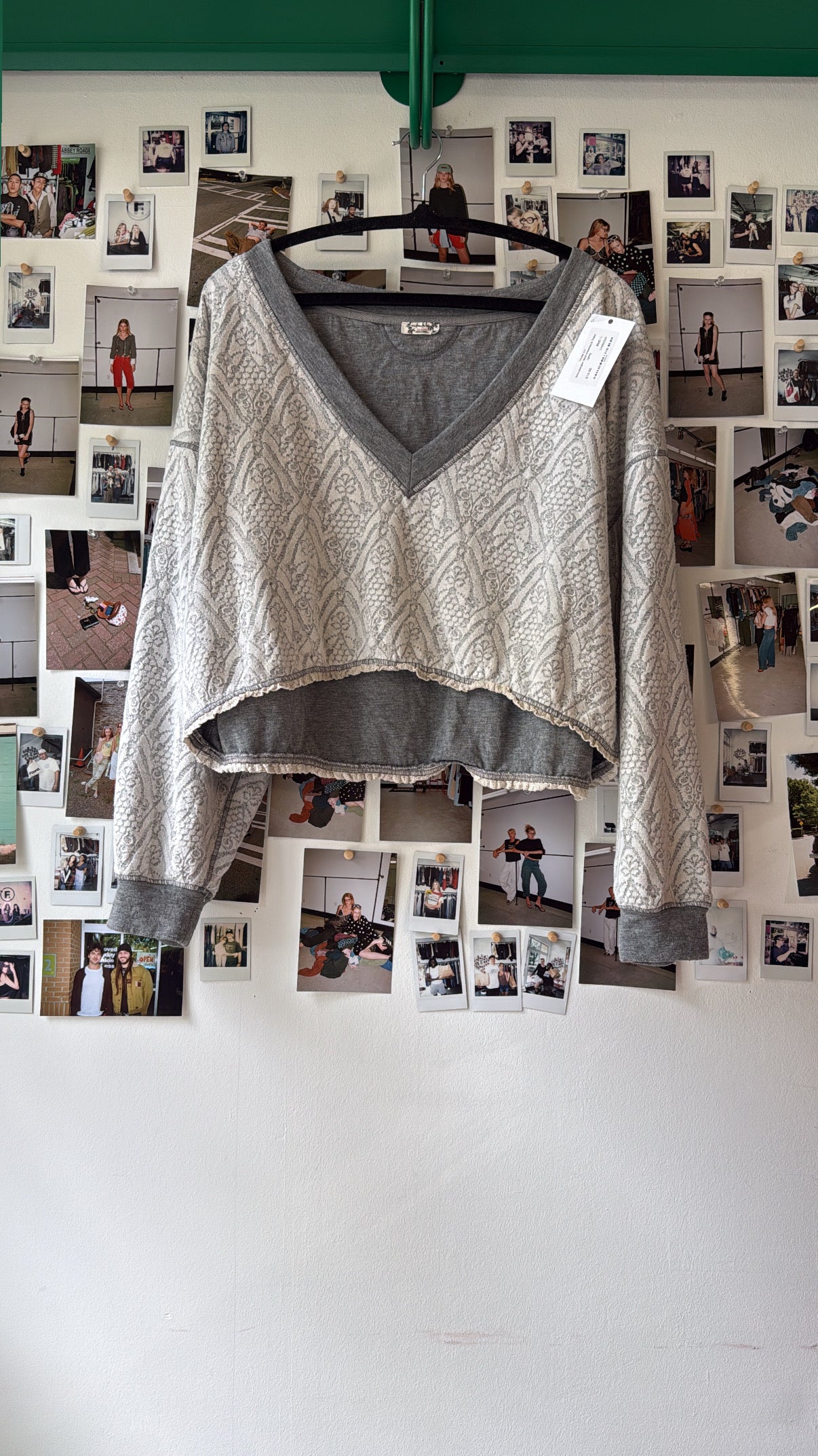 free people  lace crewneck Tops