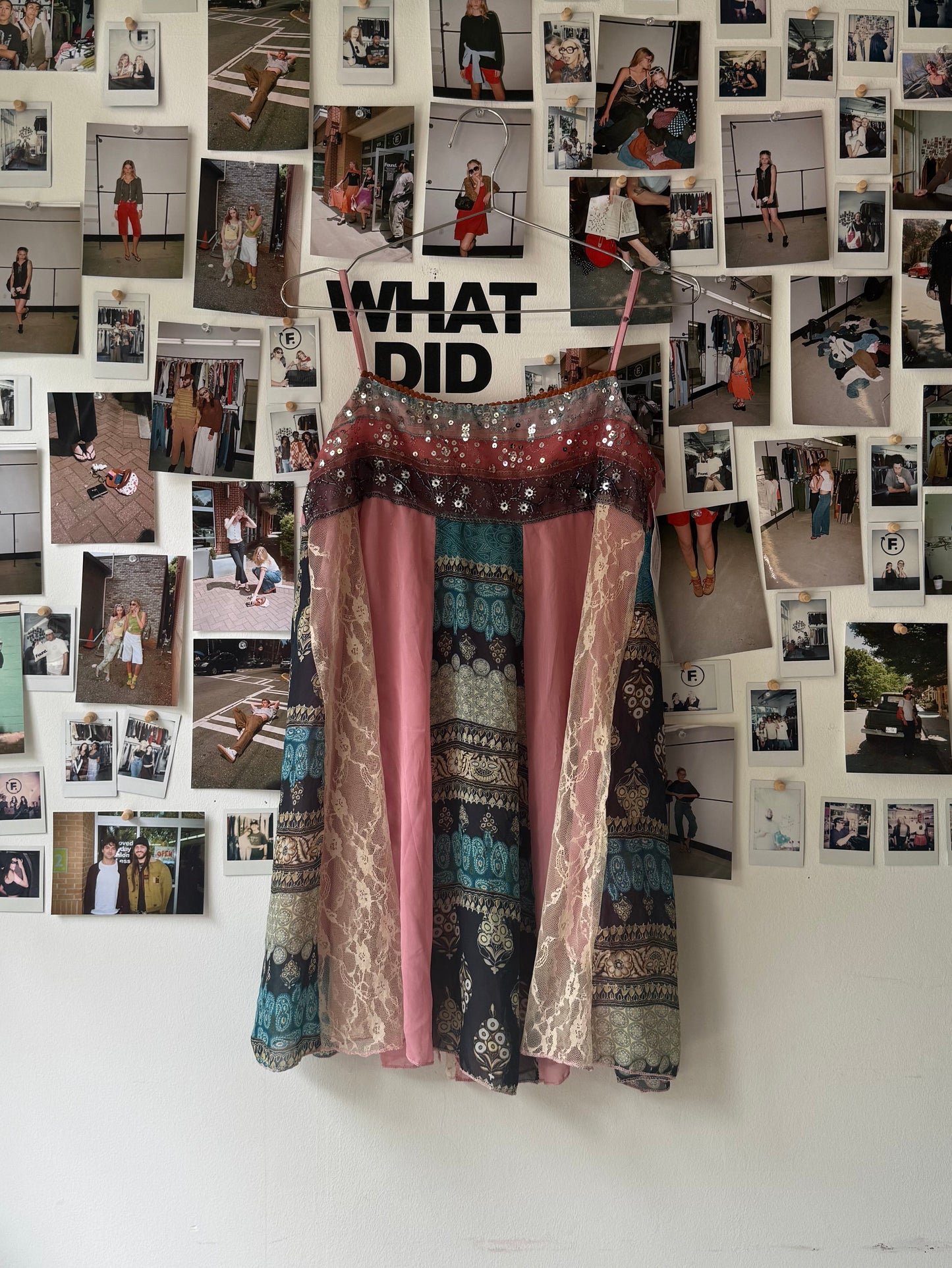 she's sheer  patterned short dress Dresses