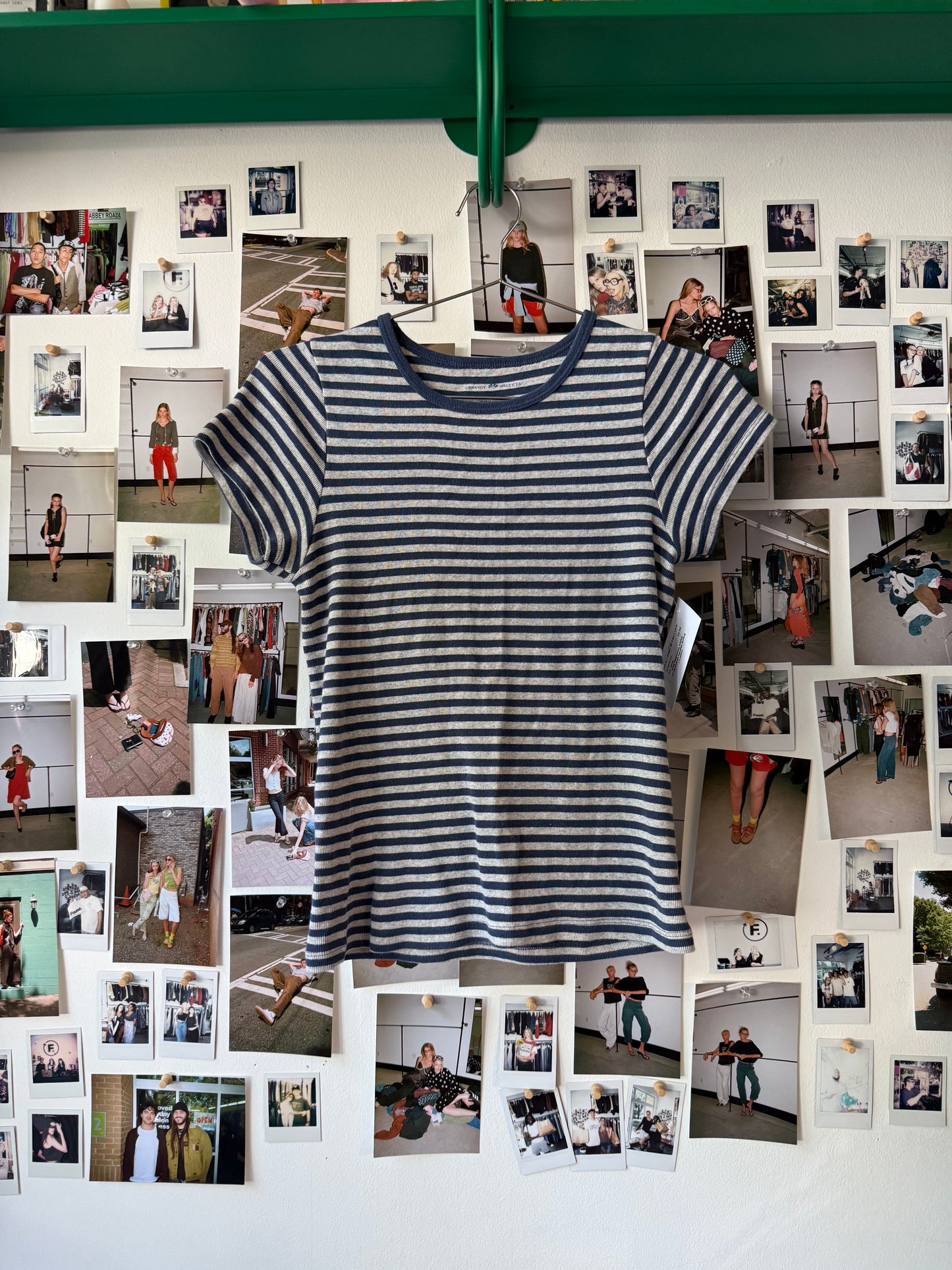 Brandy Melville Striped Short Sleeve Tops