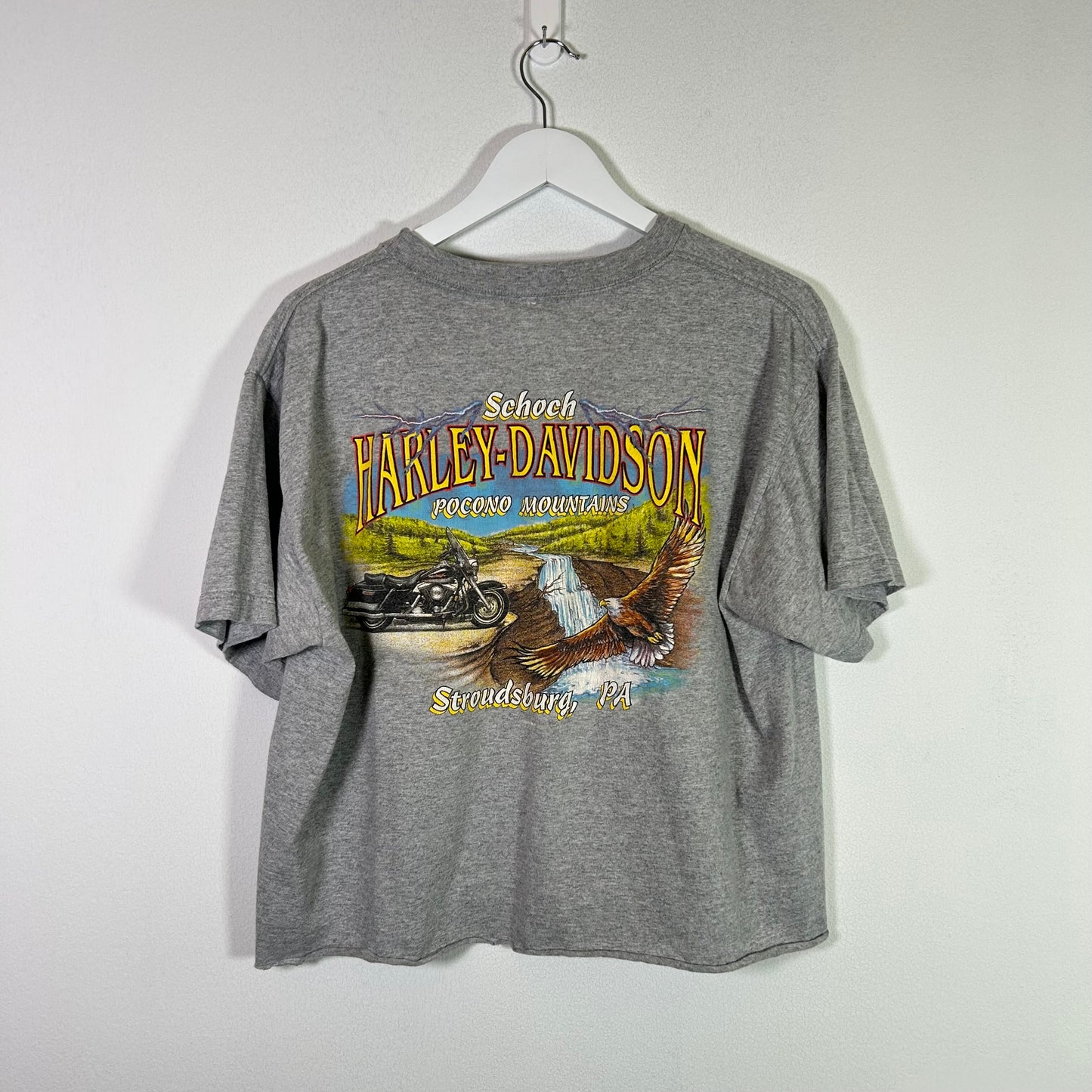 Harley Davidson cropped graphic tee Tops