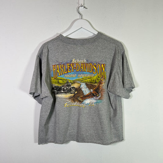 Harley Davidson cropped graphic tee Tops