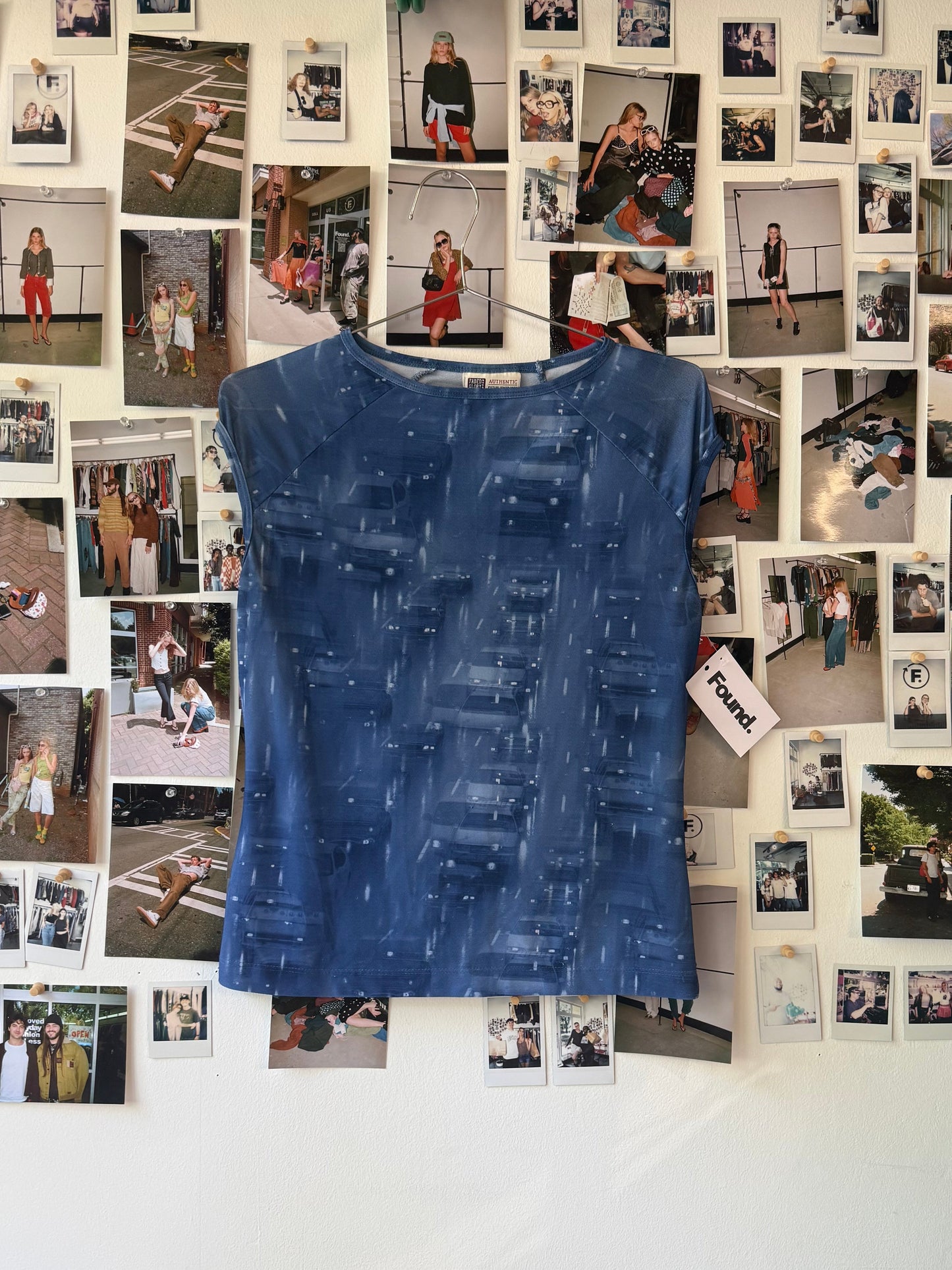 Faded Glory Sheer Car Graphic Tank Tops