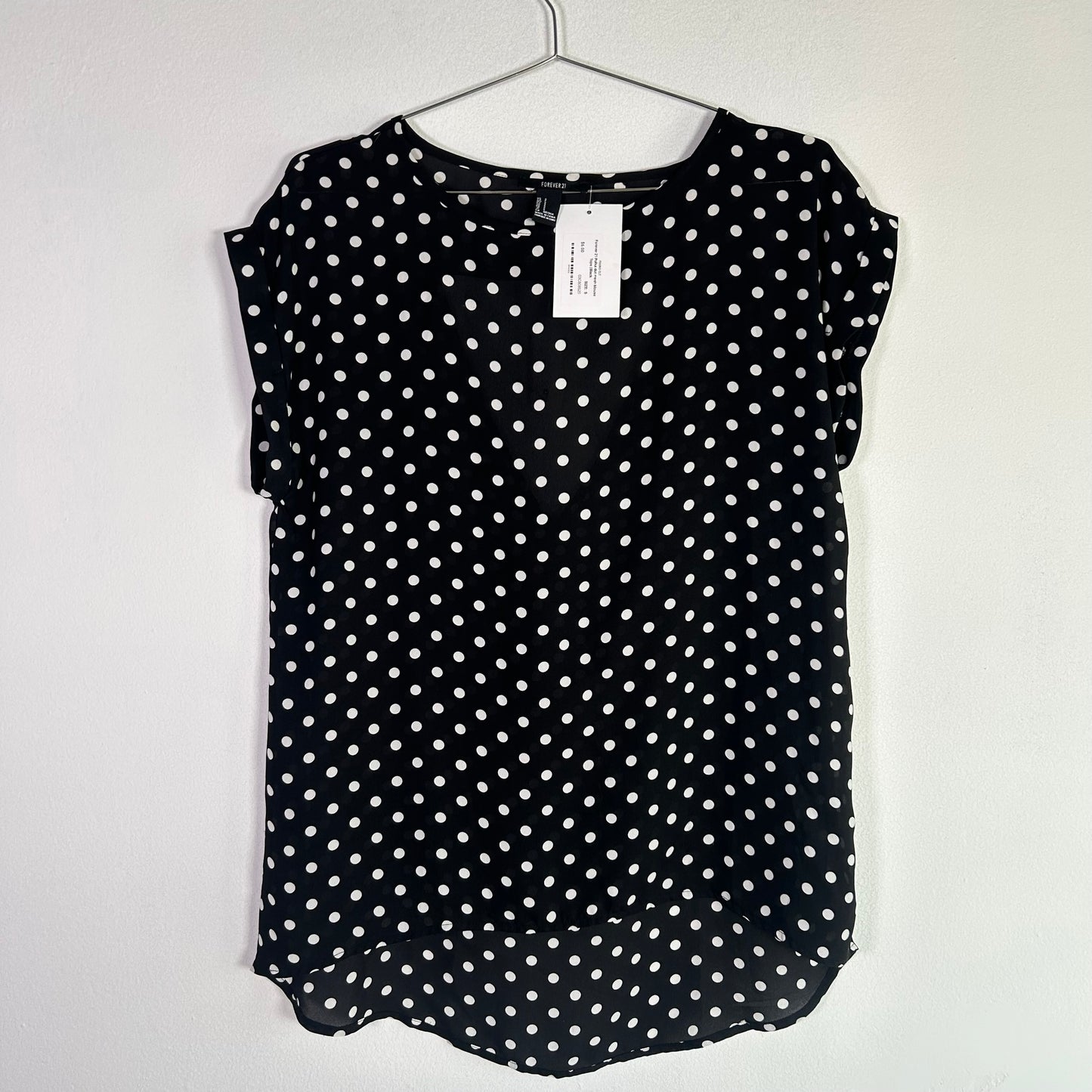 Forever 21 Polka dot mesh blouse Tops