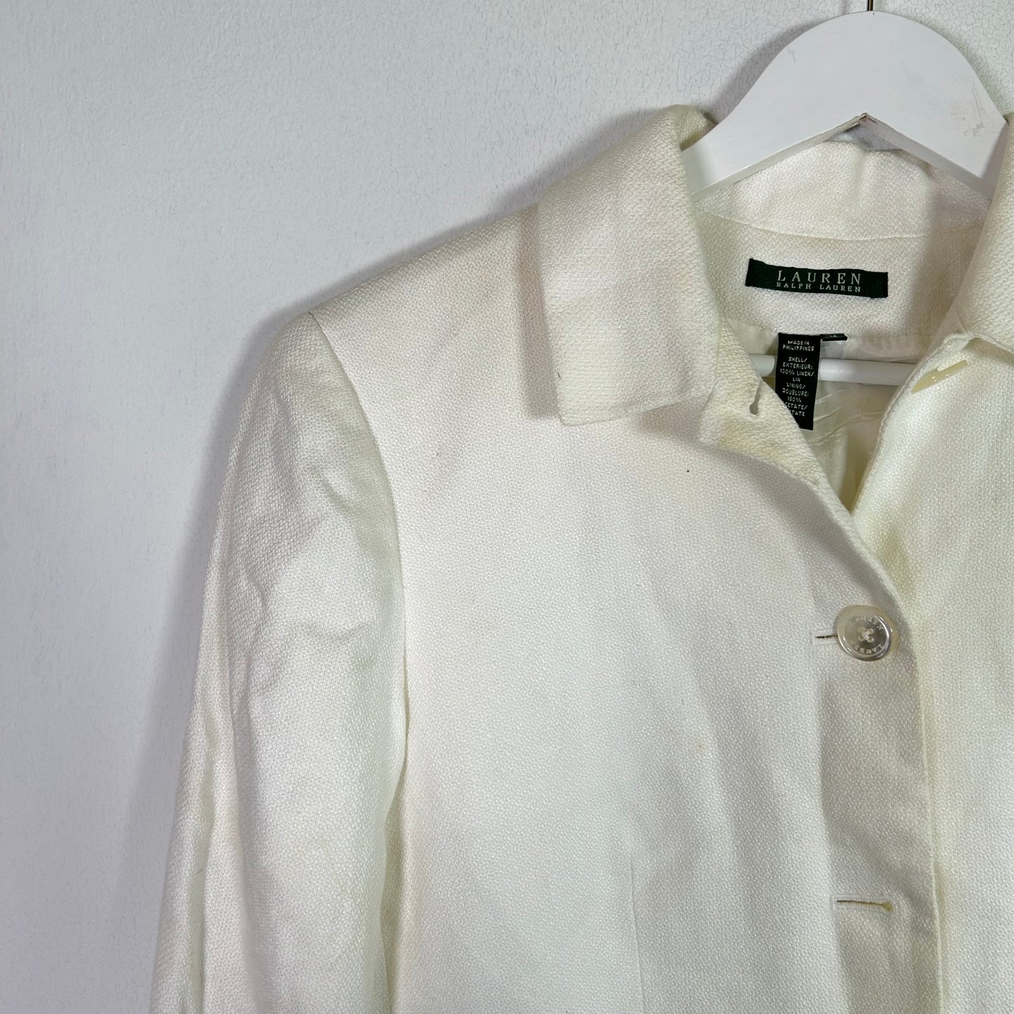 ralph lauren 100% linen blazer Tops