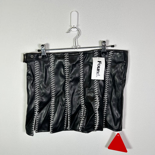 ego pleather stitched mini skirt  Skirt