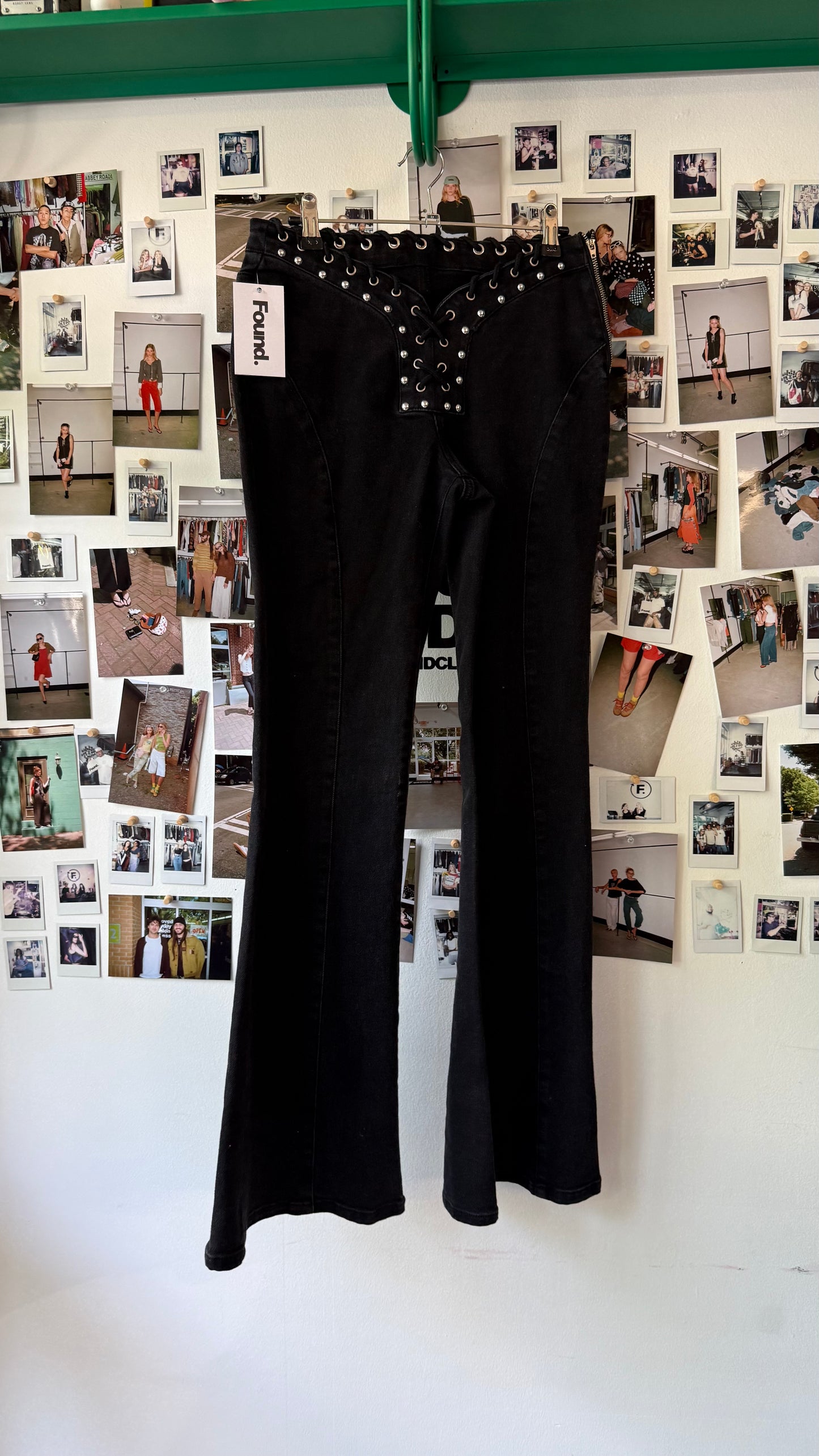 lace up jeans  Bottoms