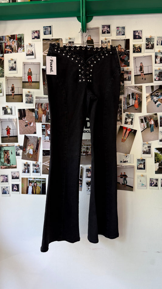 lace up jeans  Bottoms
