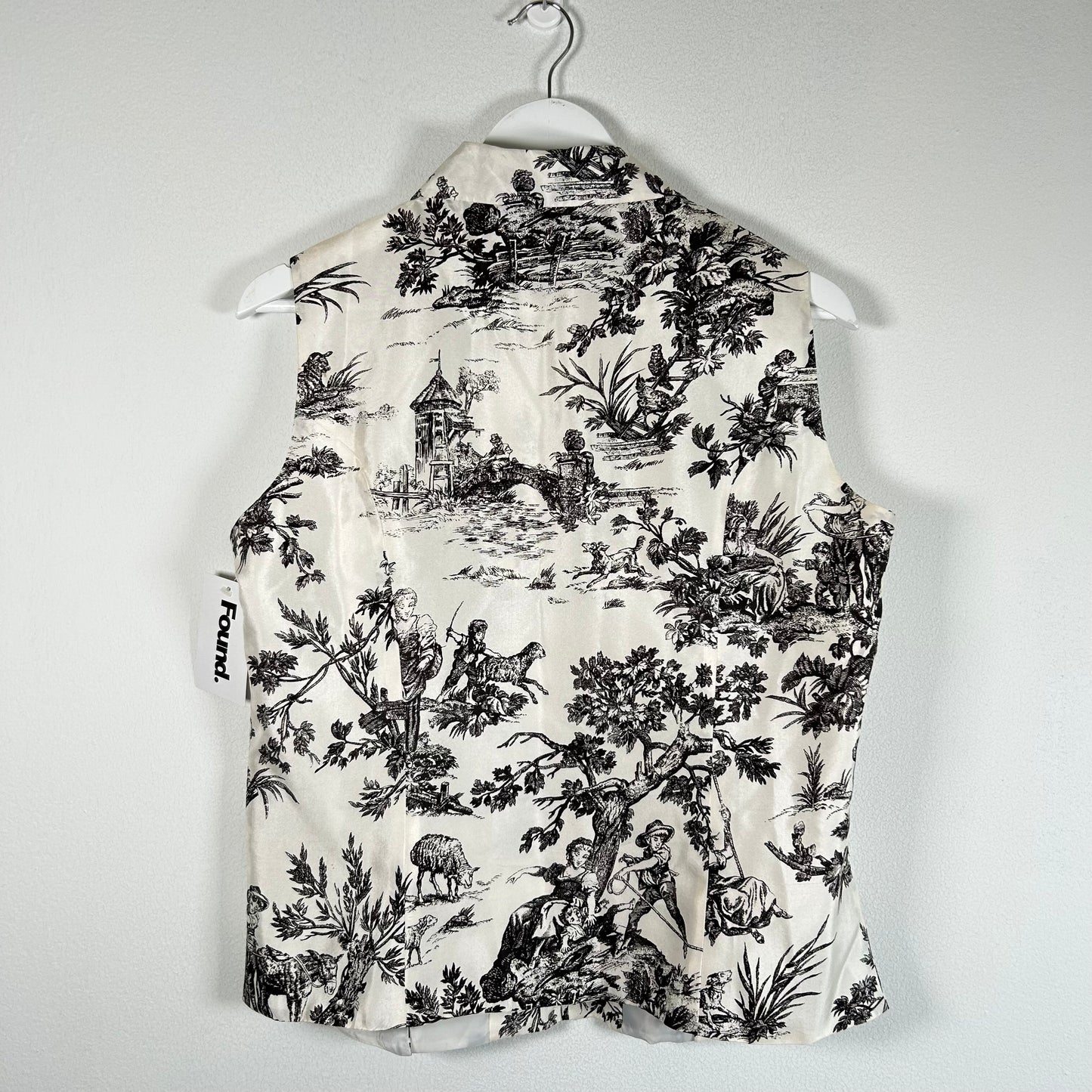 silk land patterned vest  Tops