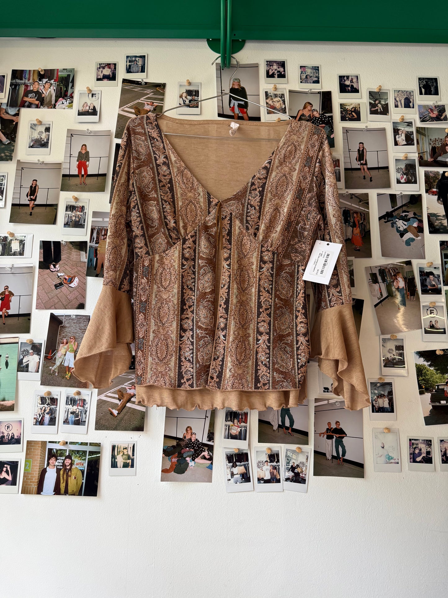 ls patterned blouse Tops
