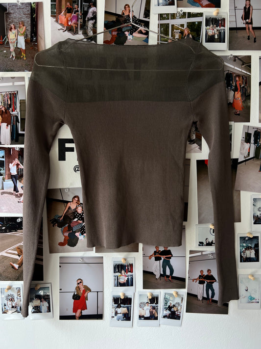 zara mesh longsleeve Tops